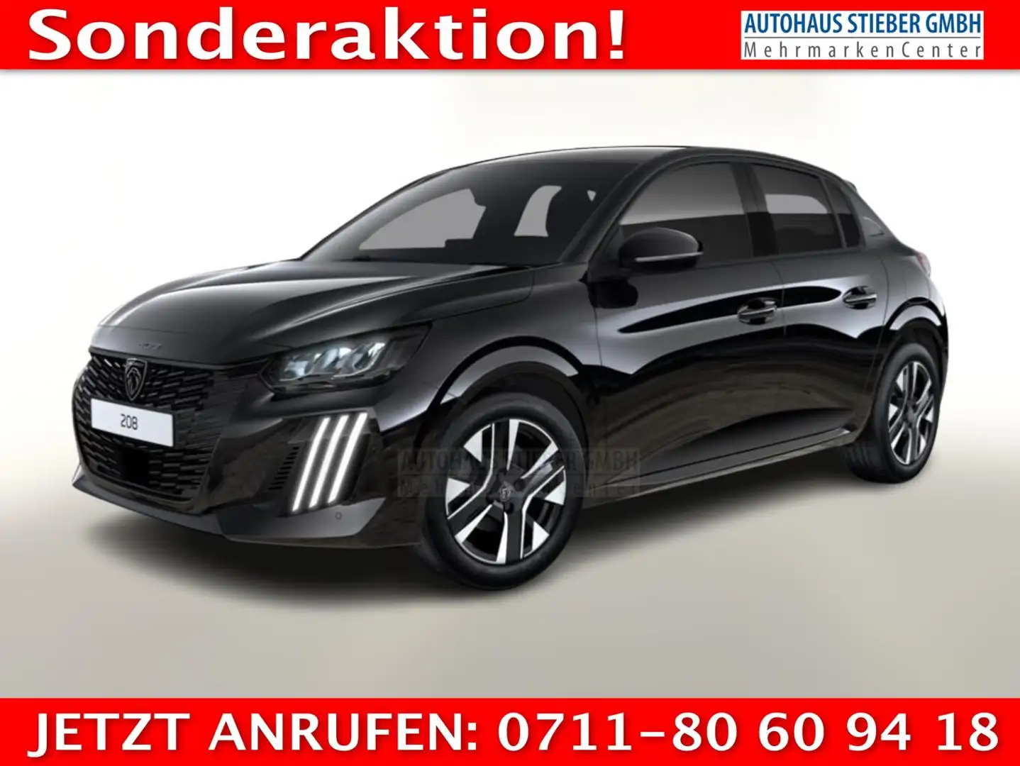 Peugeot 208 Allure MHEV 145 eDSC6 LED Keyl PDC MirrorL 107 ... Schwarz - 1