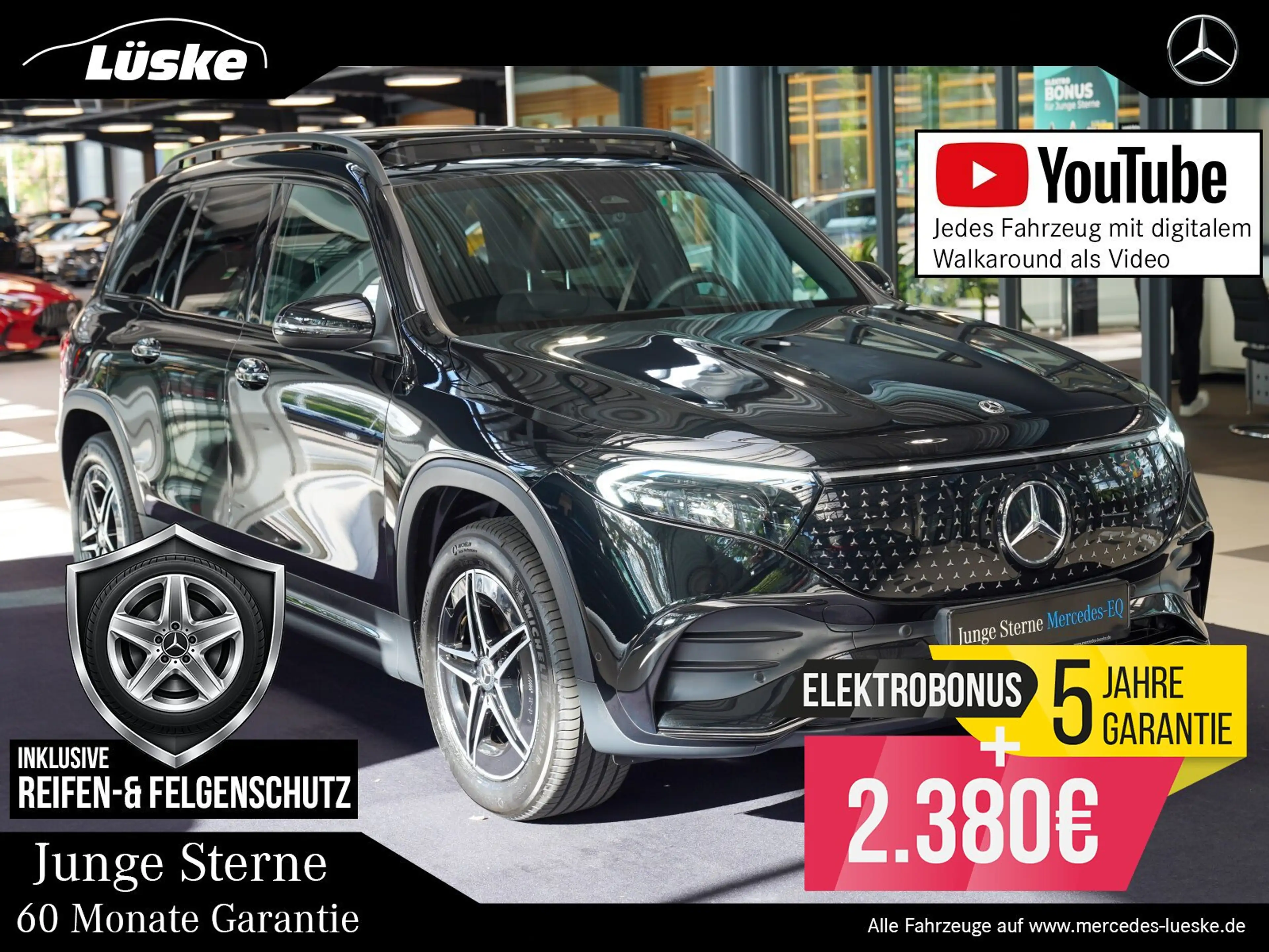 Mercedes-Benz EQB 300 EQB 300 4M AMG Line Night AHK KEYLESS Memo Pano