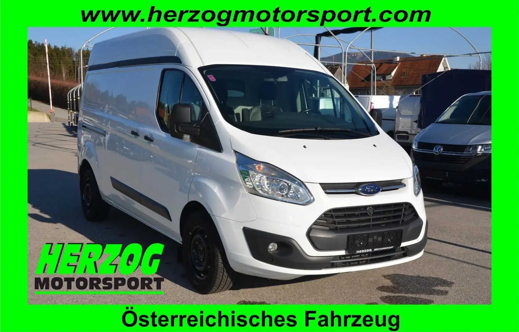 Ford Transit Custom Kasten 2,0 L2H2 ZR-NEU 2-S-Türen Klima Tempomat Weiß - 1