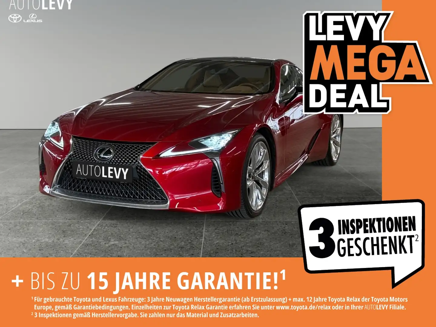 Lexus LC 500 Coupe V8 2.Hand +Sport Paket+Leder braun+ Rood - 1