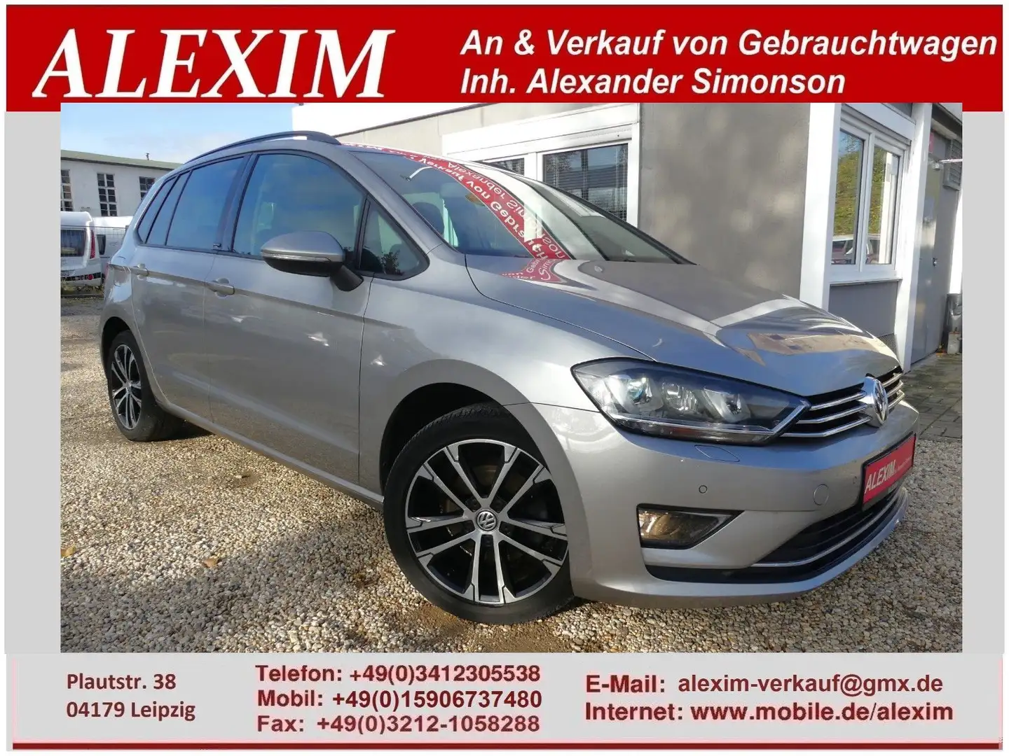 Volkswagen Golf Sportsvan /Navi/AHK/8-fach/Xenon Silber - 1