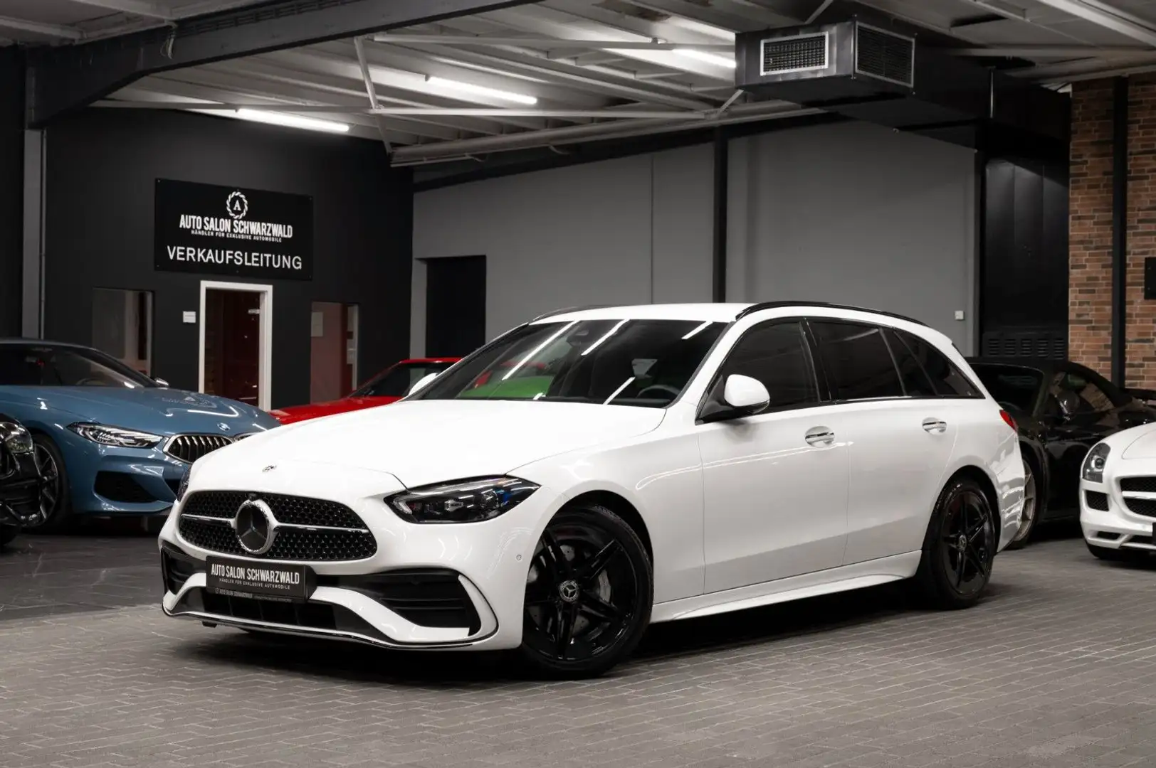 Mercedes-Benz C 300 C300d T-MODELL|AMG-LINE|AHK|360 KAMERA Weiß - 1