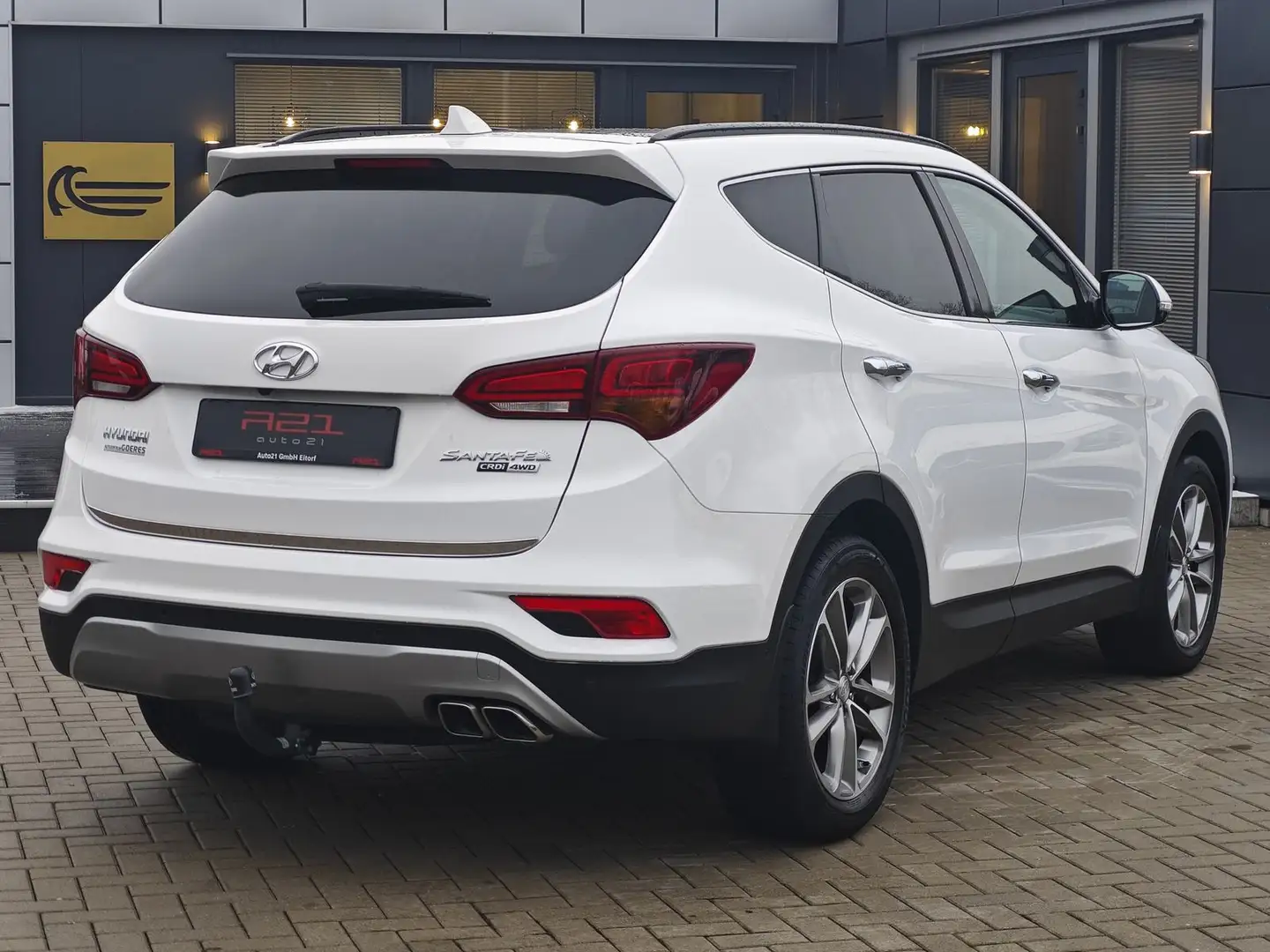 Hyundai SANTA FE blue Premium 4WD|Pano|ACC|AHK|Kamera Weiß - 2
