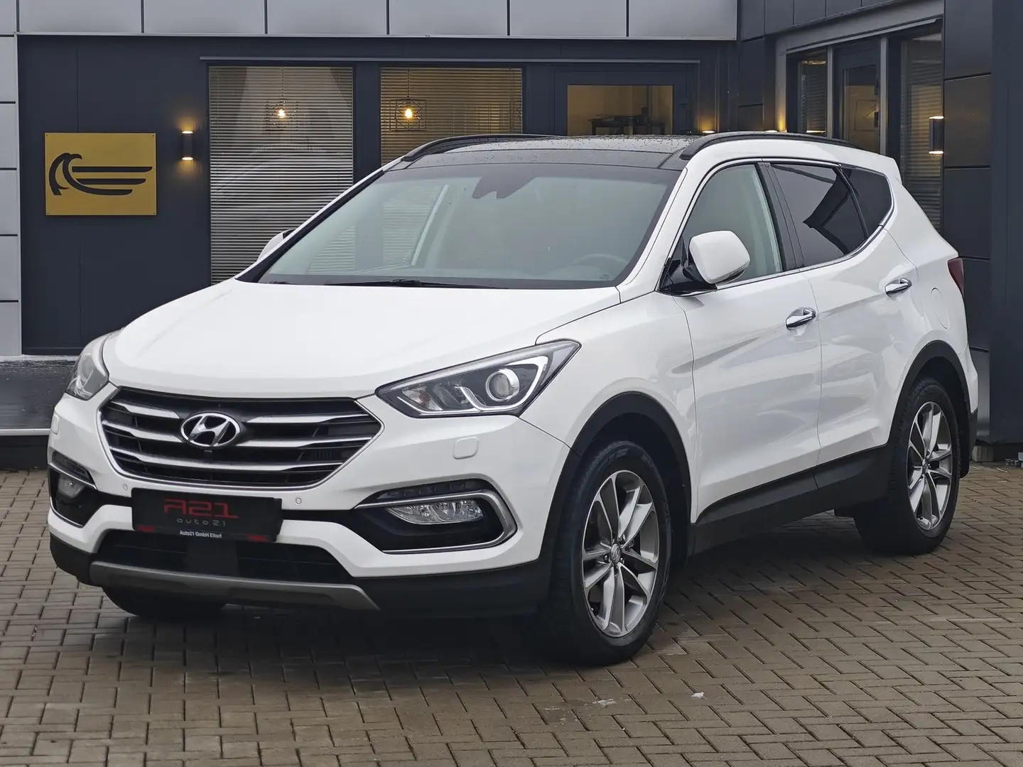 Hyundai SANTA FE blue Premium 4WD|Pano|ACC|AHK|Kamera Weiß - 1