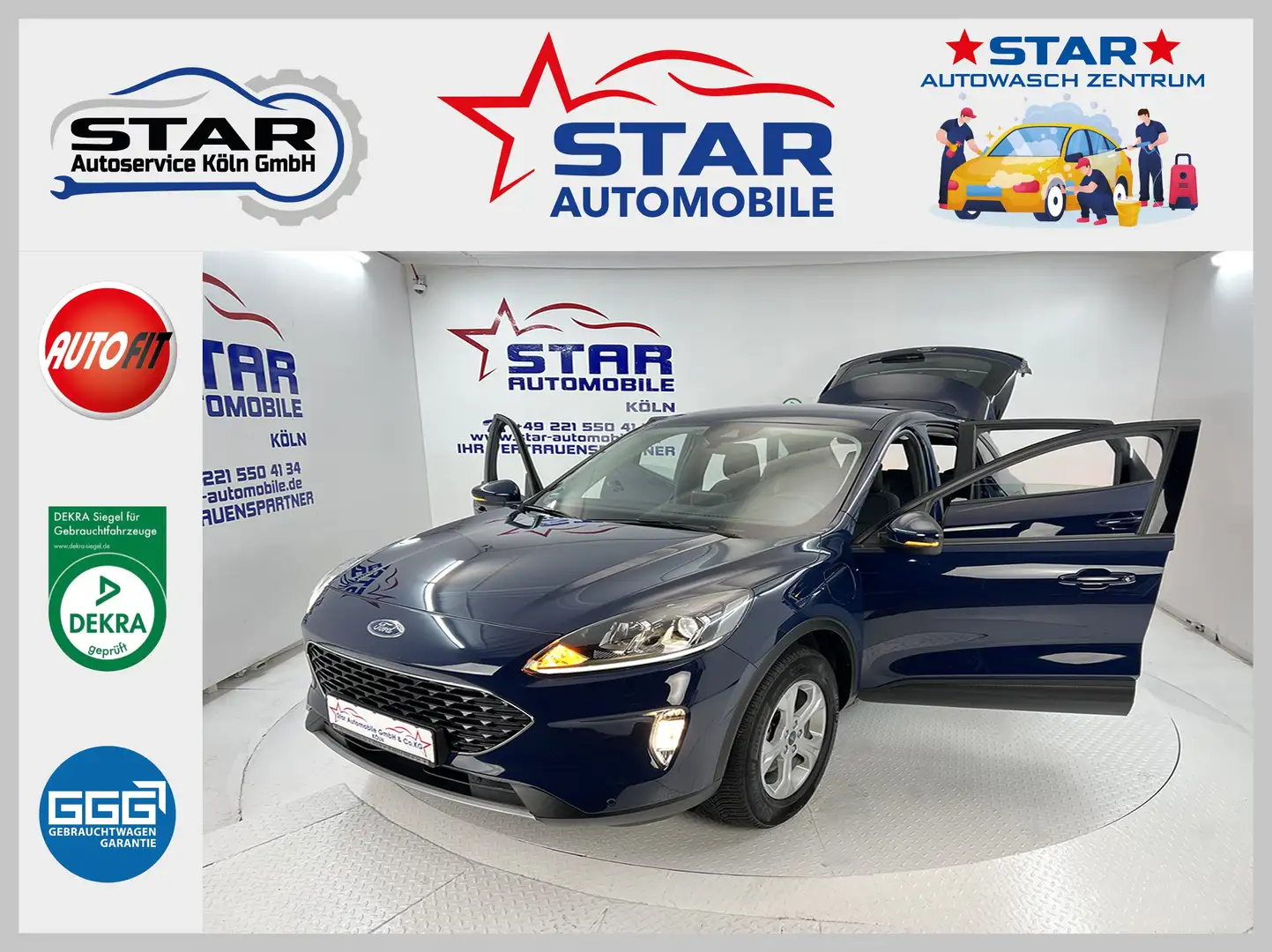 Ford Kuga Kuga Plug-In Hybrid Cool & Connect 2,5L PHEV*CVT* Blau - 1