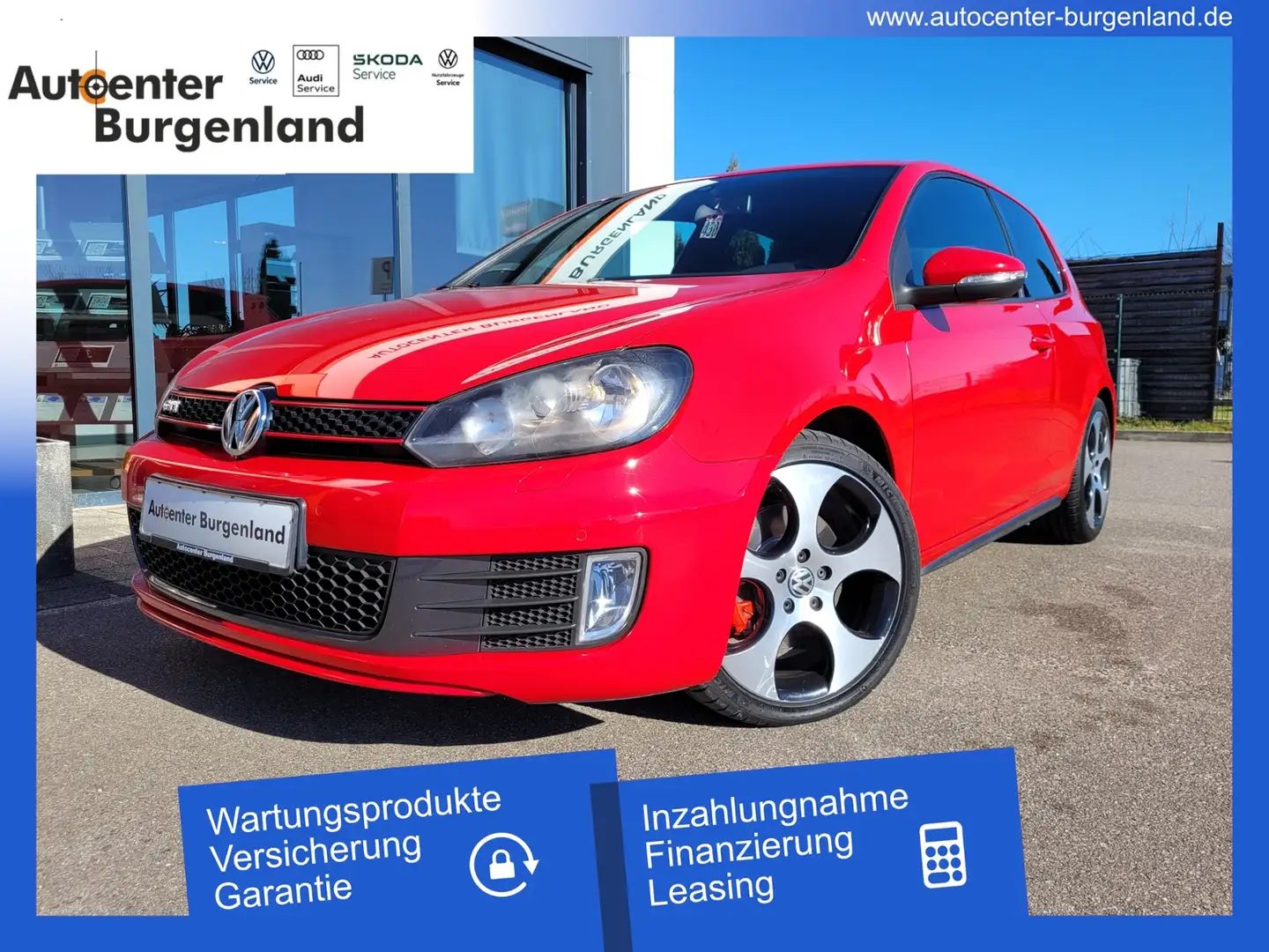 Volkswagen Golf VI  GTI 2.0 TSI KLIMA+NAVI+BT-TELEFON Rouge - 1