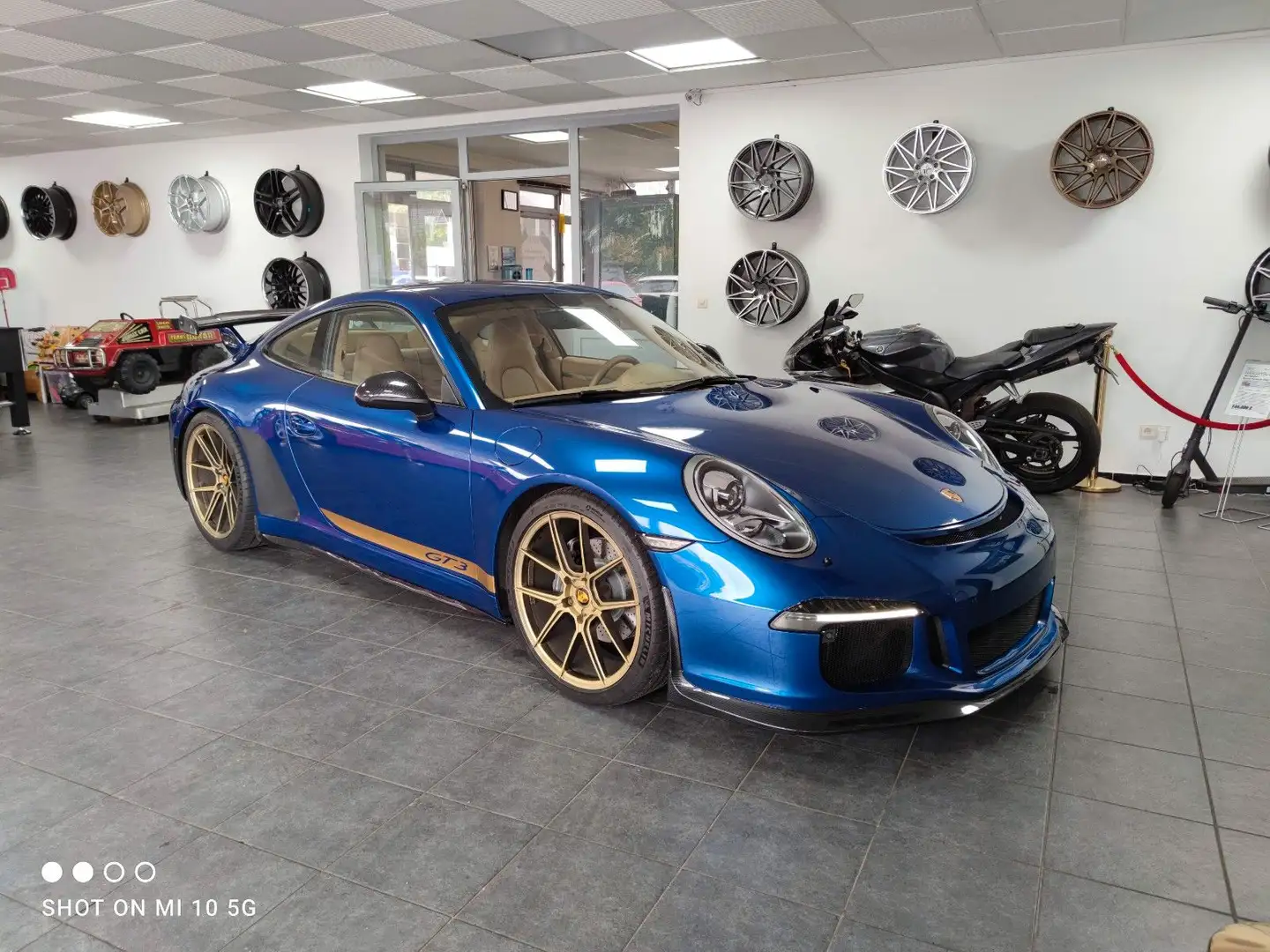 Porsche 991 911 Carrera *GT3 Umbau*Originalteile*Unikat* Синій - 1