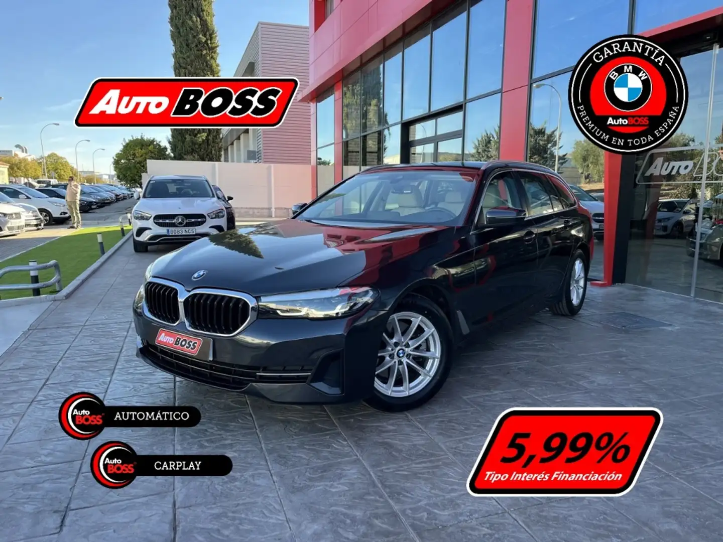 BMW 520 Familiar Automático de Puertas Negro - 1