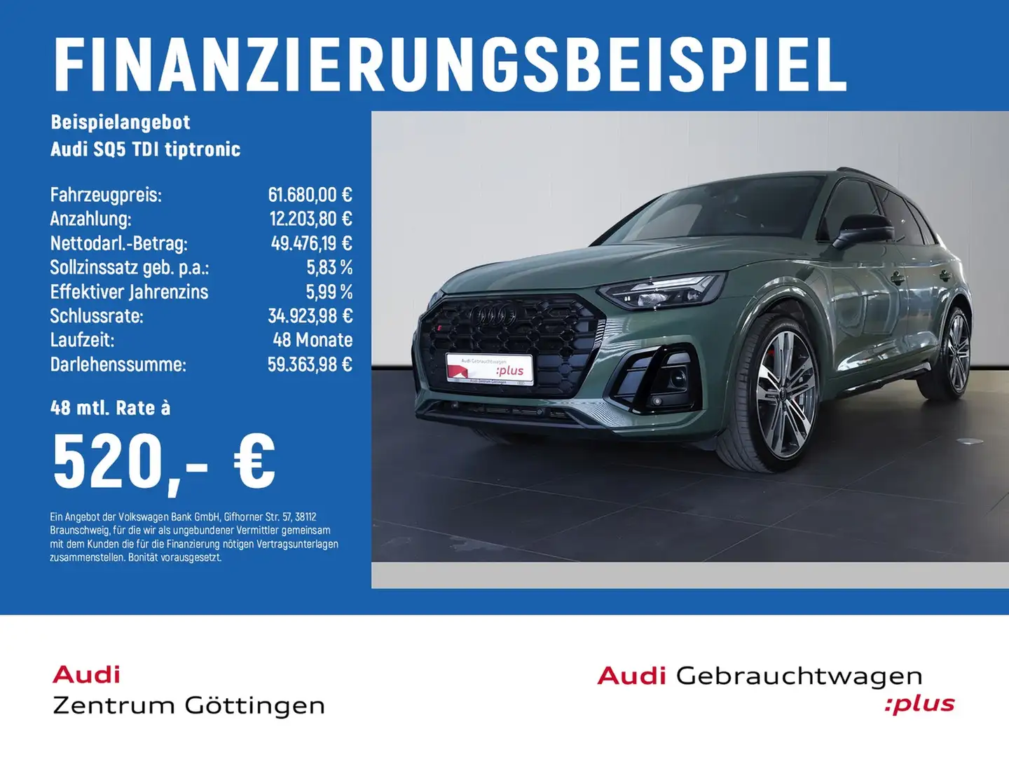 Audi SQ5 TDI tiptronic +BUSINESSPAKET+HEAD UP+SOUND Grün - 2