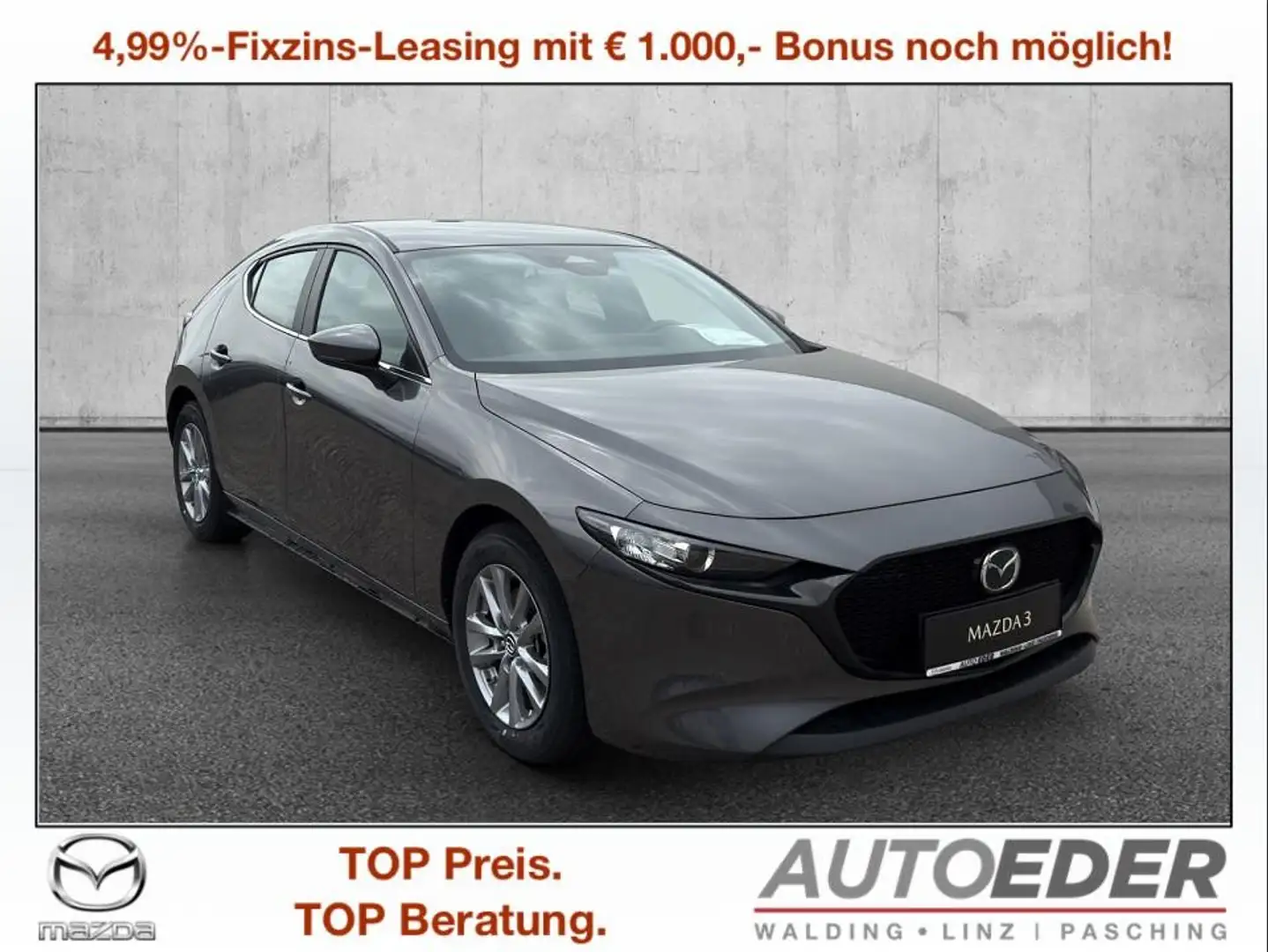 Mazda 3 Mazda3 e-Skyactiv-G140 Prime-Line Aut. Gris - 1