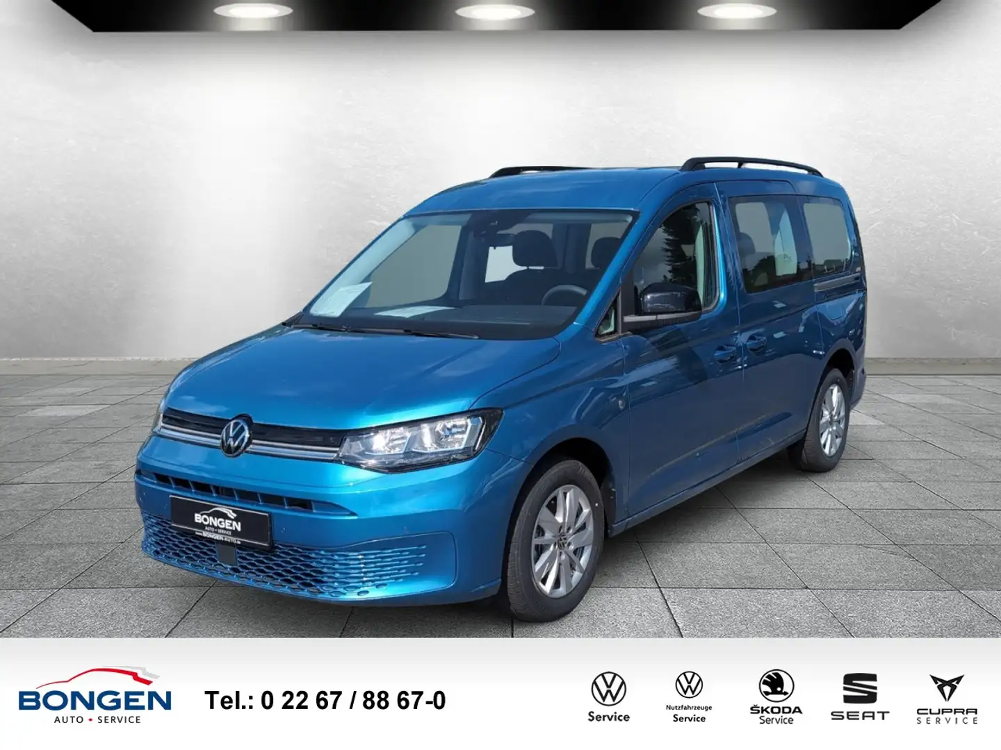 Volkswagen Caddy 1.5 TSI Life Maxi 7 Sitzer Apple Car Play PDC Blau - 1