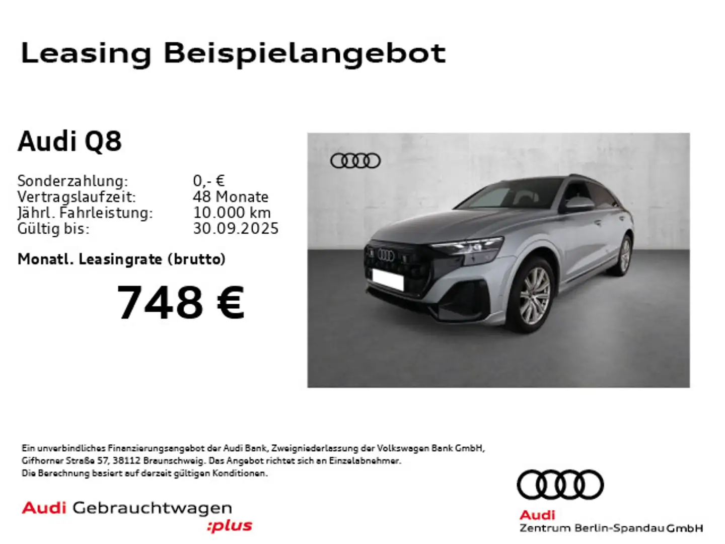 Audi Q8 45 TDI qu. tiptronic *MATRIX*AHK*HuD*360°* Silber - 1