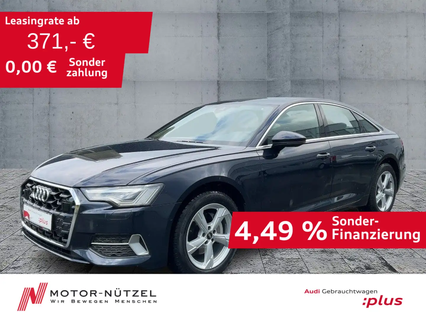 Audi A6 40 TDI S-TR ADVANCED MATRIX+NAV+ACC Blauw - 1
