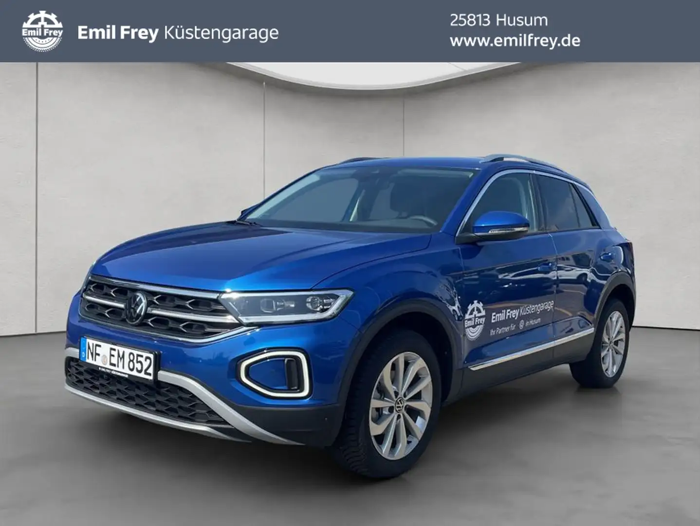 Volkswagen T-Roc Style 1.5 l TSI DSG,NAVI,STANDHZG.,IQ-LIGH Blauw - 1