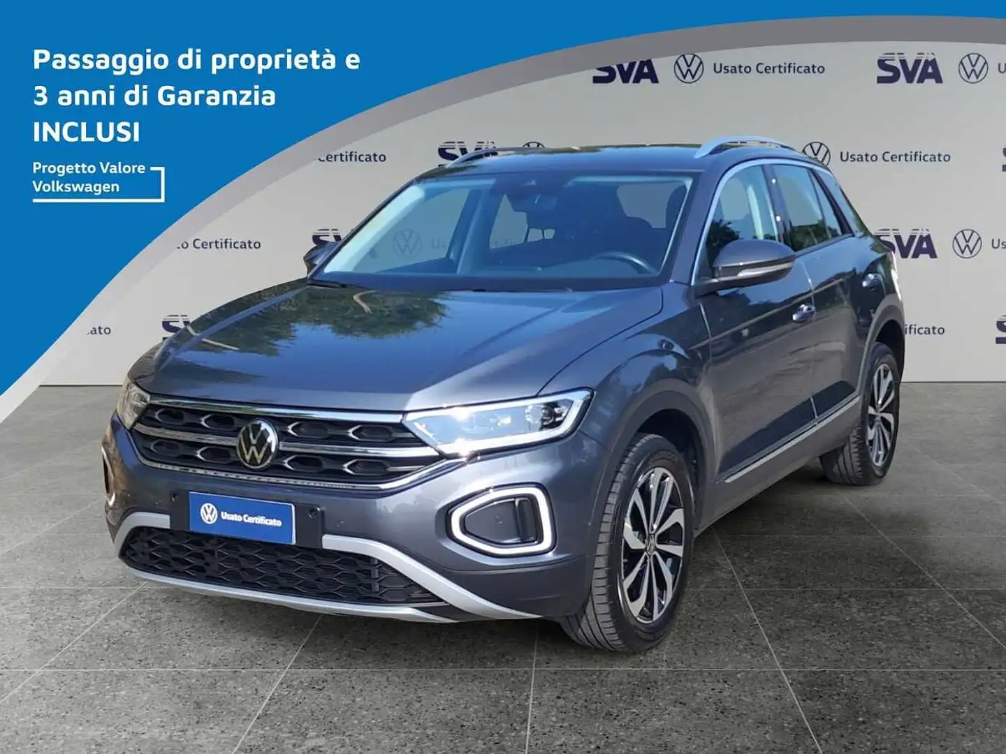 Volkswagen T-Roc 1.0TSI 110CV Style - NEOPATENTATI Grigio - 1