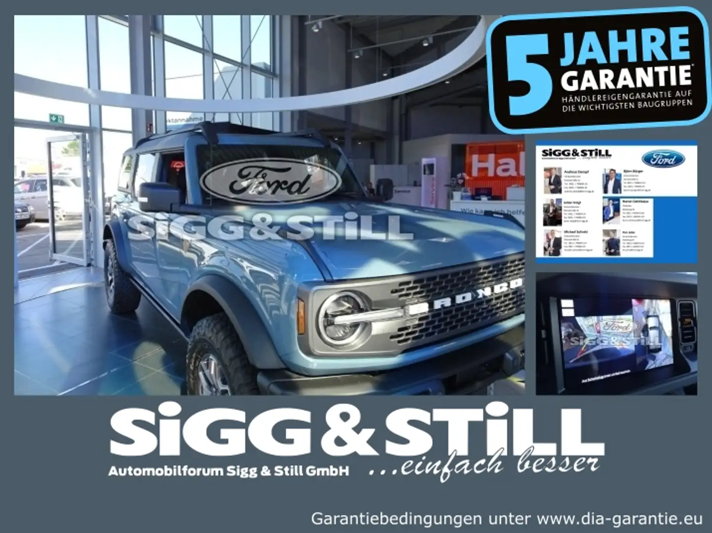 Ford Bronco BADLANDS 2.7 V6 LED*NAVI*CAM*SHZ*PDC*B&O Grau - 1