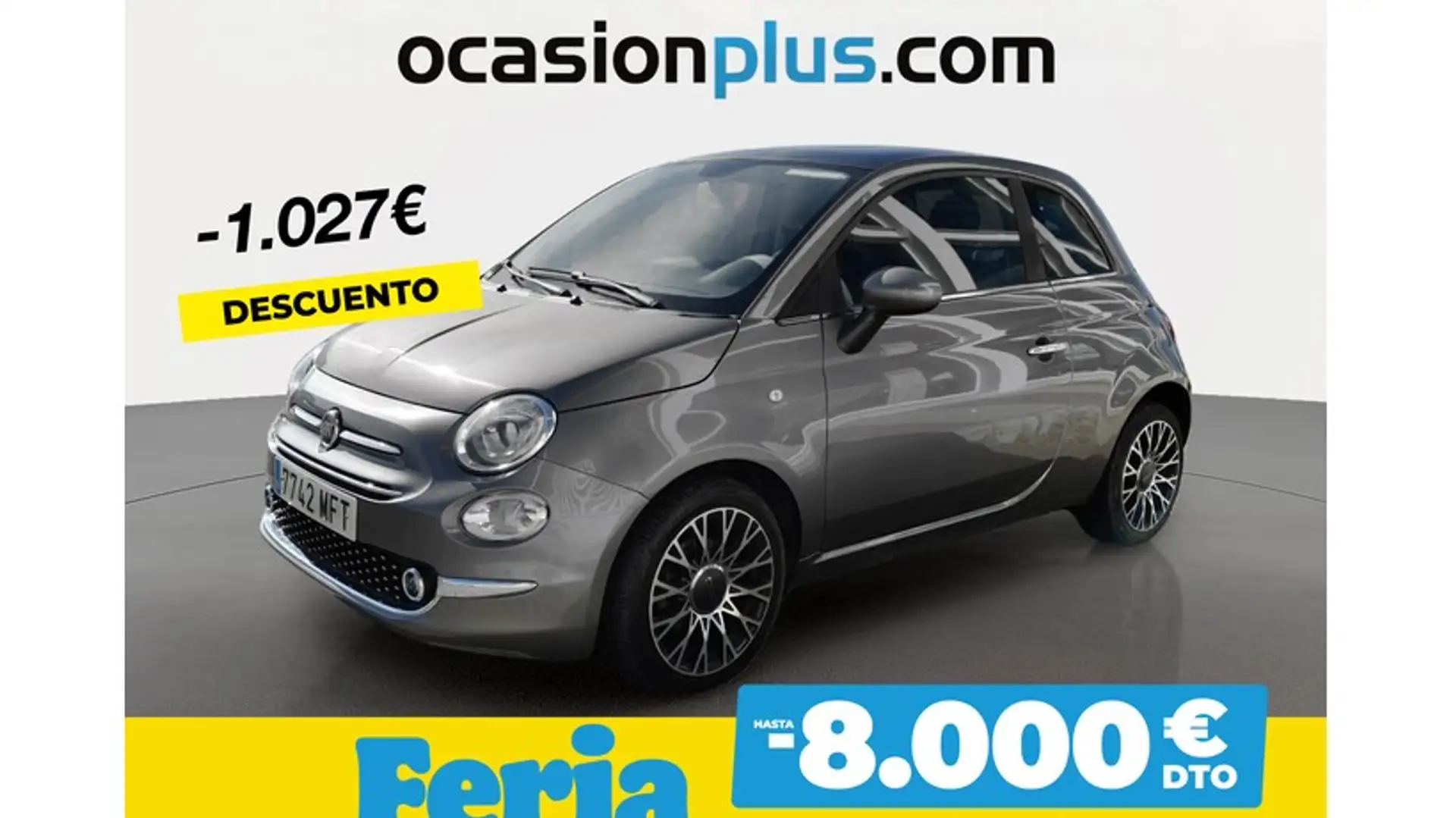 Fiat 500 1.0 Hybrid Dolcevita 52kW Gris - 1