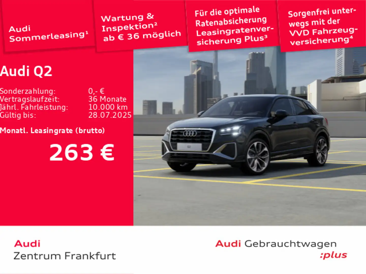 Audi Q2 30 TFSI S line MatrixLED AHK Leder Schwarz - 1