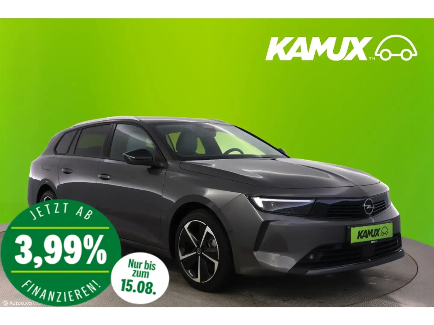 Opel Astra 1.5D ST Aut.Elegance+LED+NAVI+AHK+PDC Grijs - 1