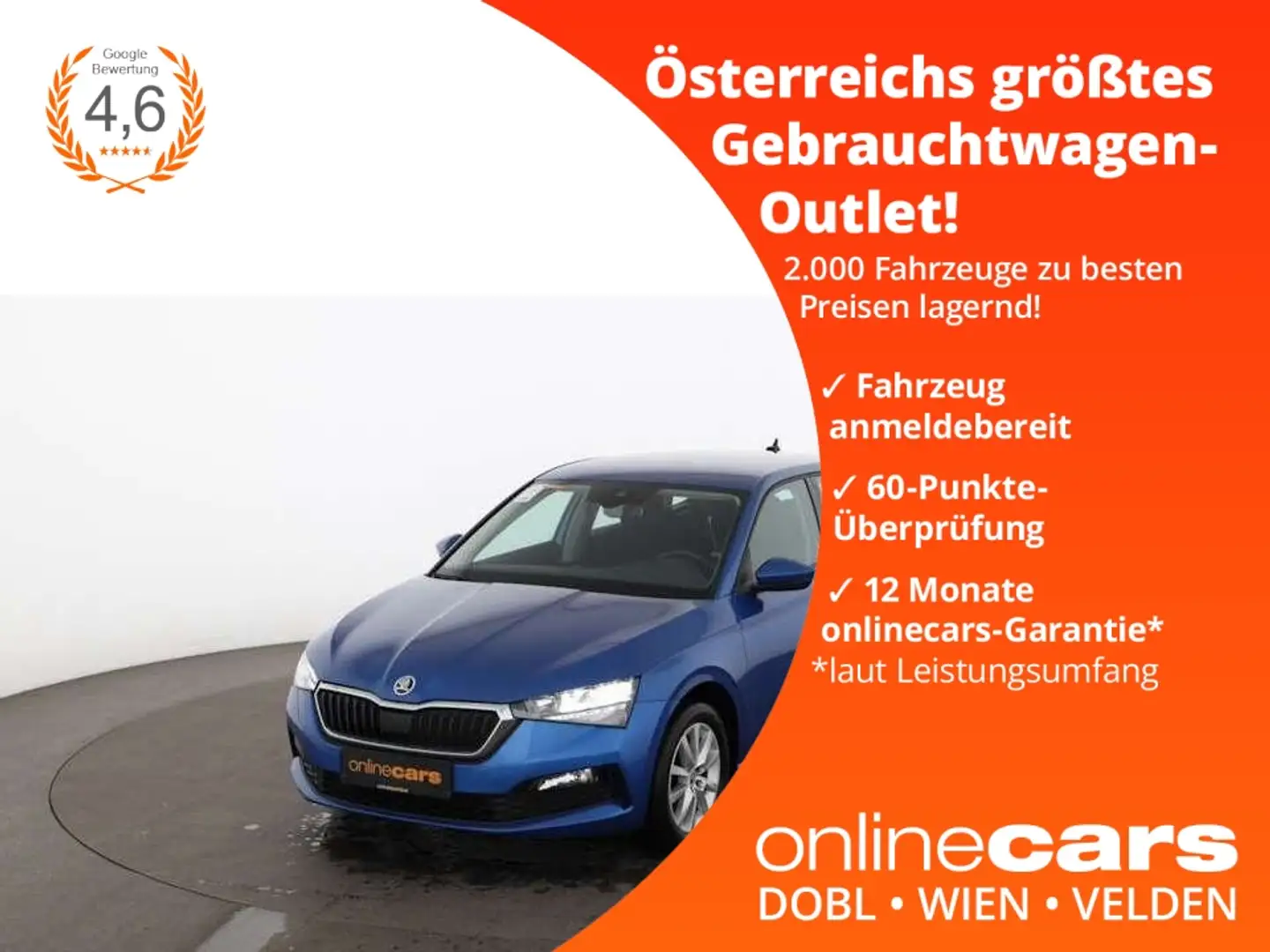 Skoda Scala 1.6 TDI Ambition Aut LED DIGITAL-TACHO NAVI Blau - 1