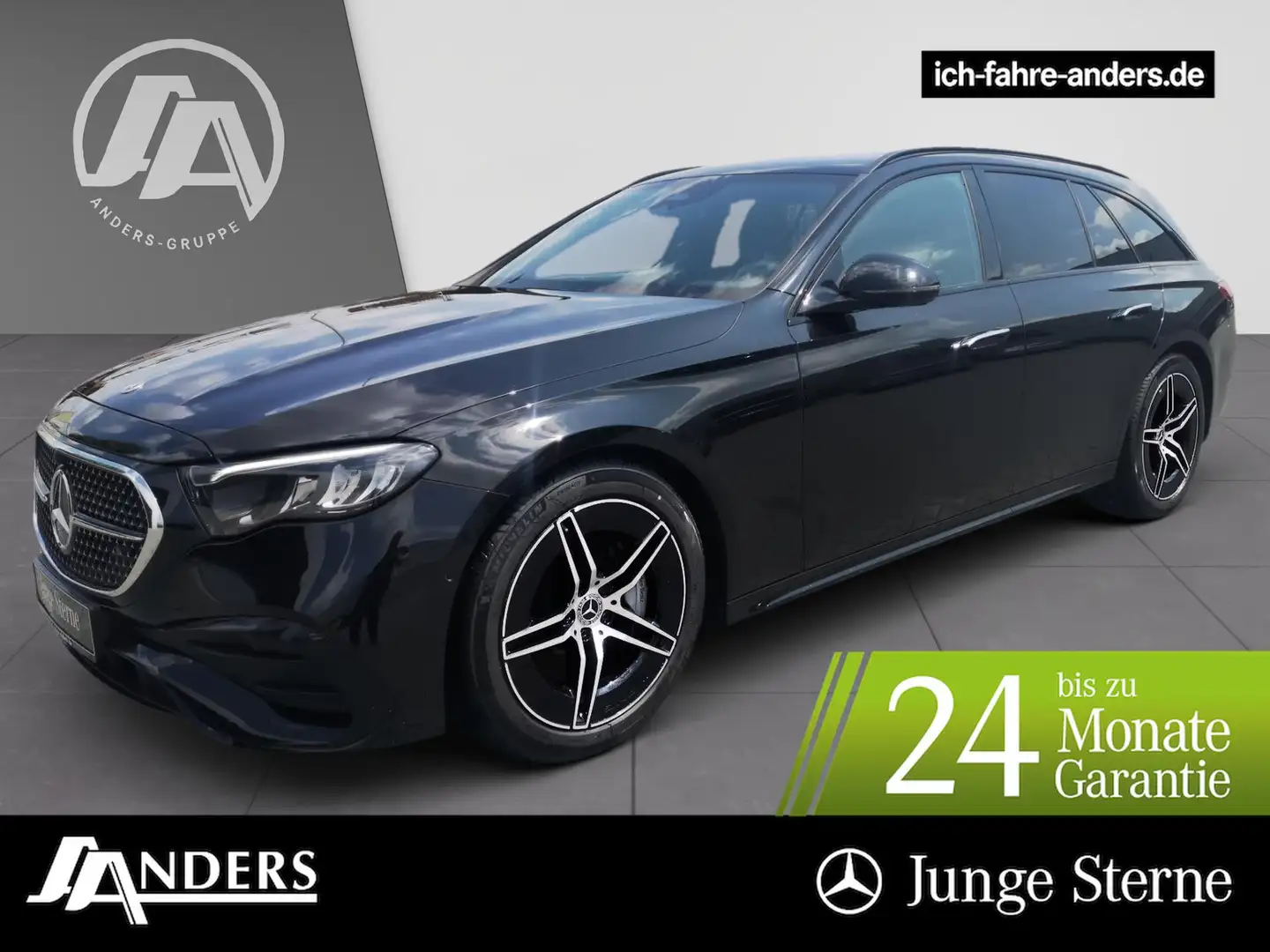 Mercedes-Benz E 220 d T AMG Adv+MBUX+Night+Distr+LED+Kam+AHK Noir - 1