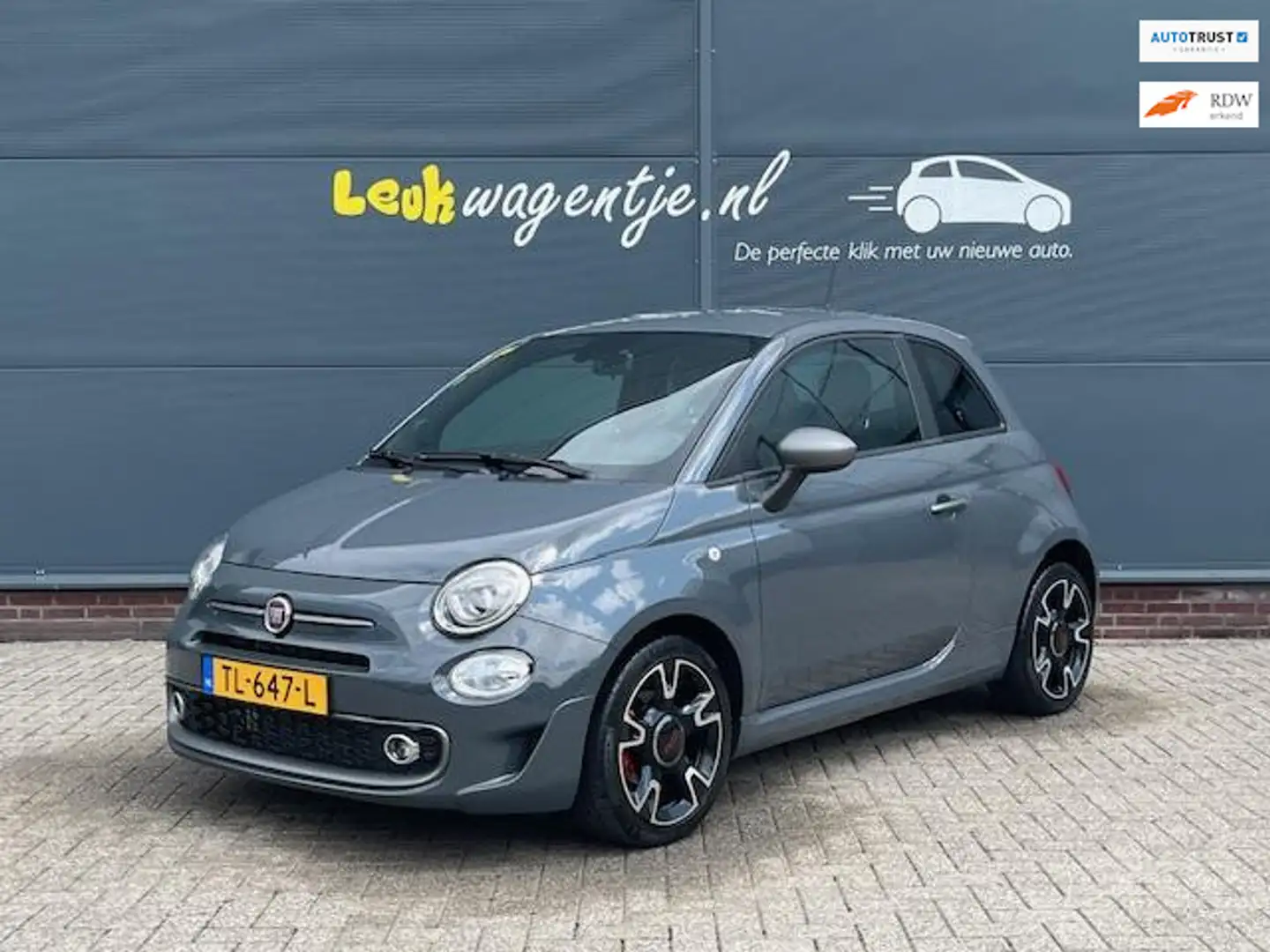 Fiat 500 0.9 TwinAir Turbo Sport *navi *carplay *climate *N Gris - 1