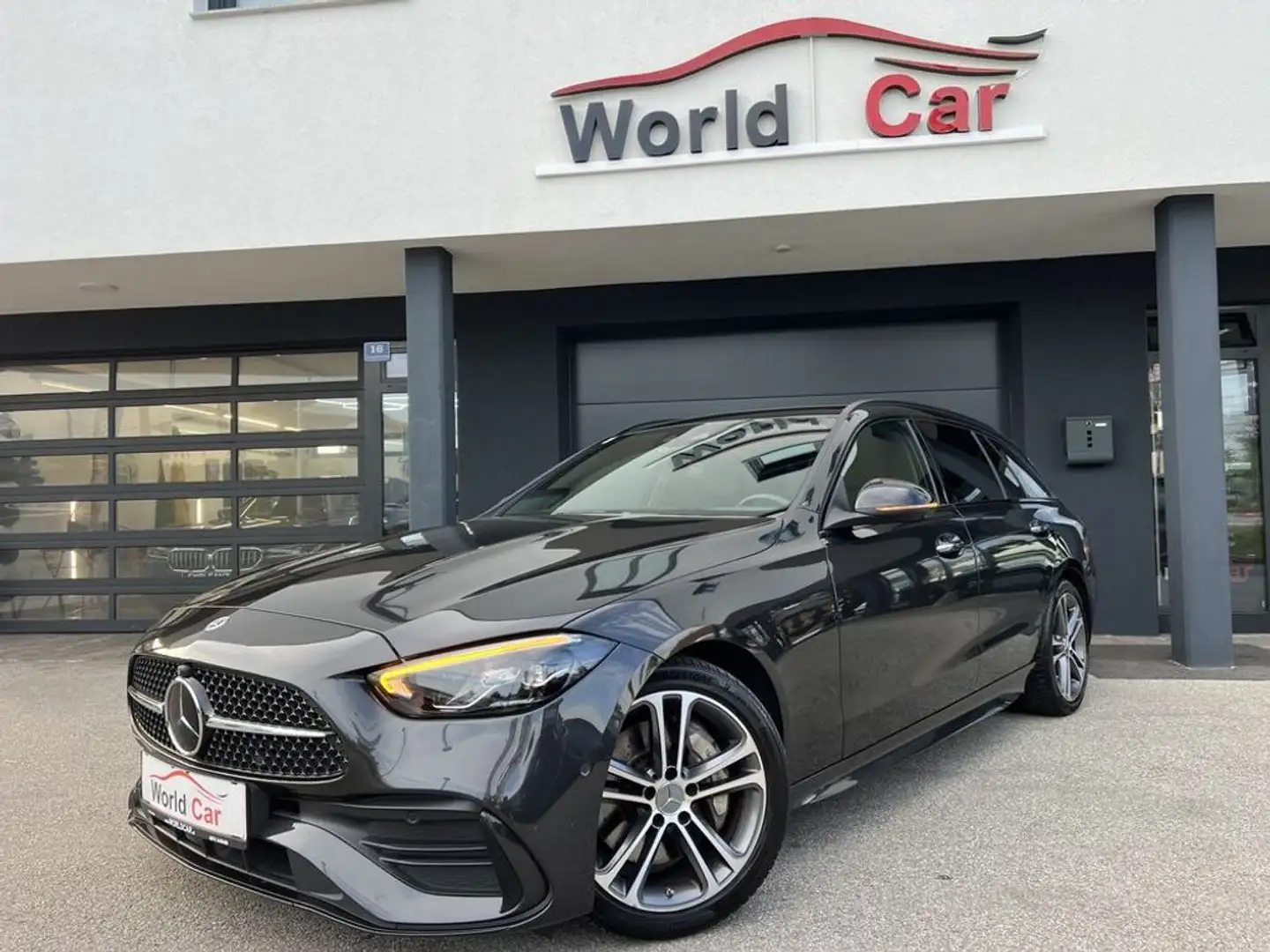Mercedes-Benz C 220 d T 4Matic Aut. AMG-Line/Pano/360° Gris - 2