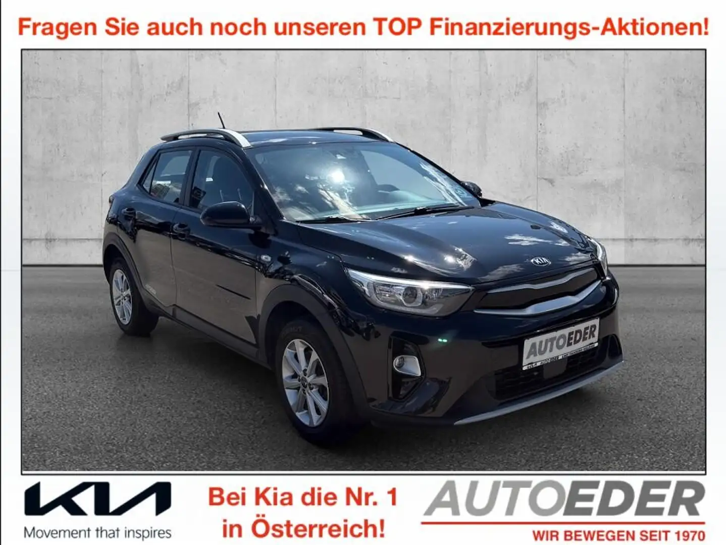 Kia Stonic 1,25 MPI ISG Österreich Edition Schwarz - 1