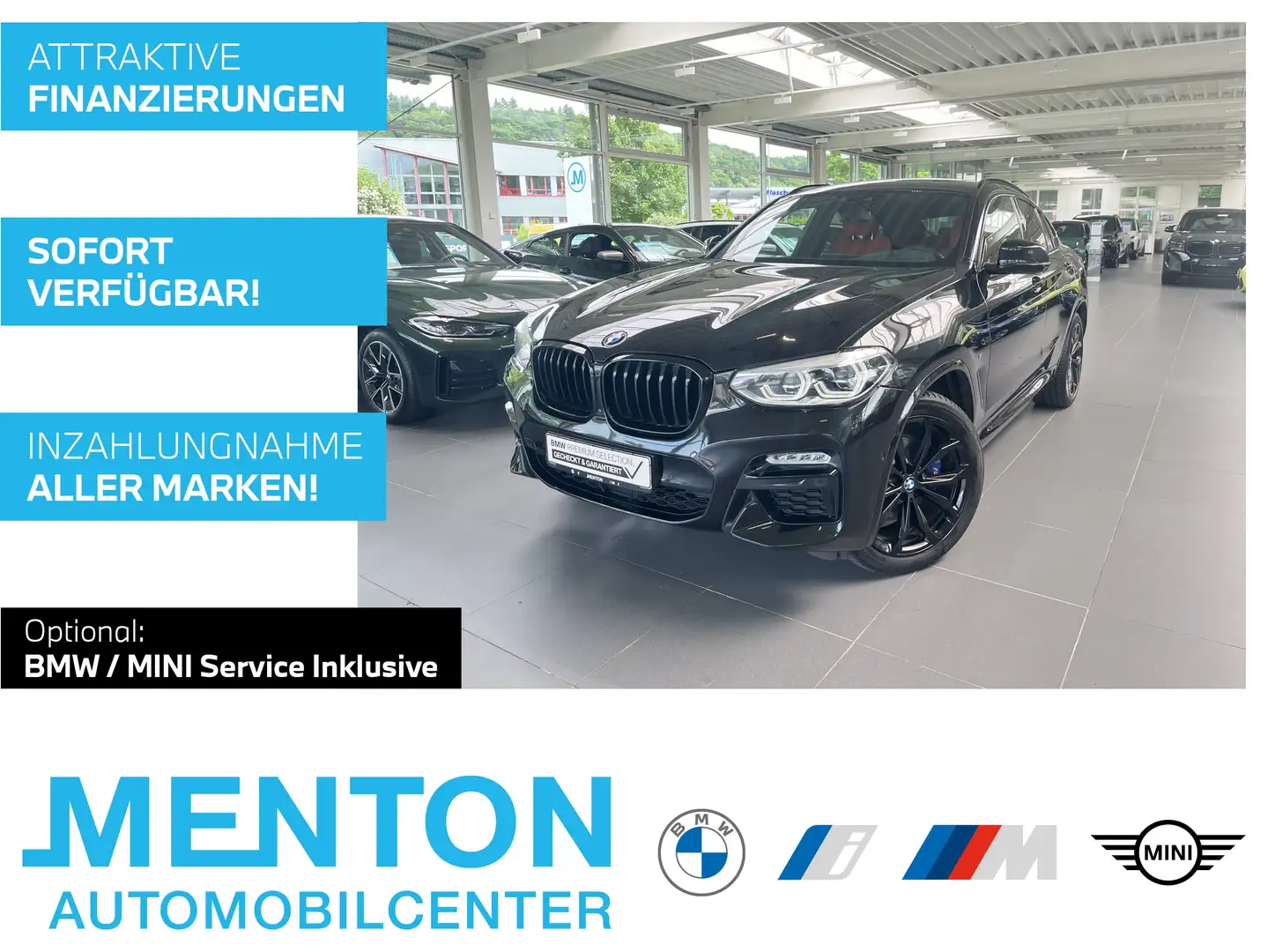 BMW X4 M 40i Individual Leder/AHK/Standhzg./HuD/Harman/LED/ Zwart - 1