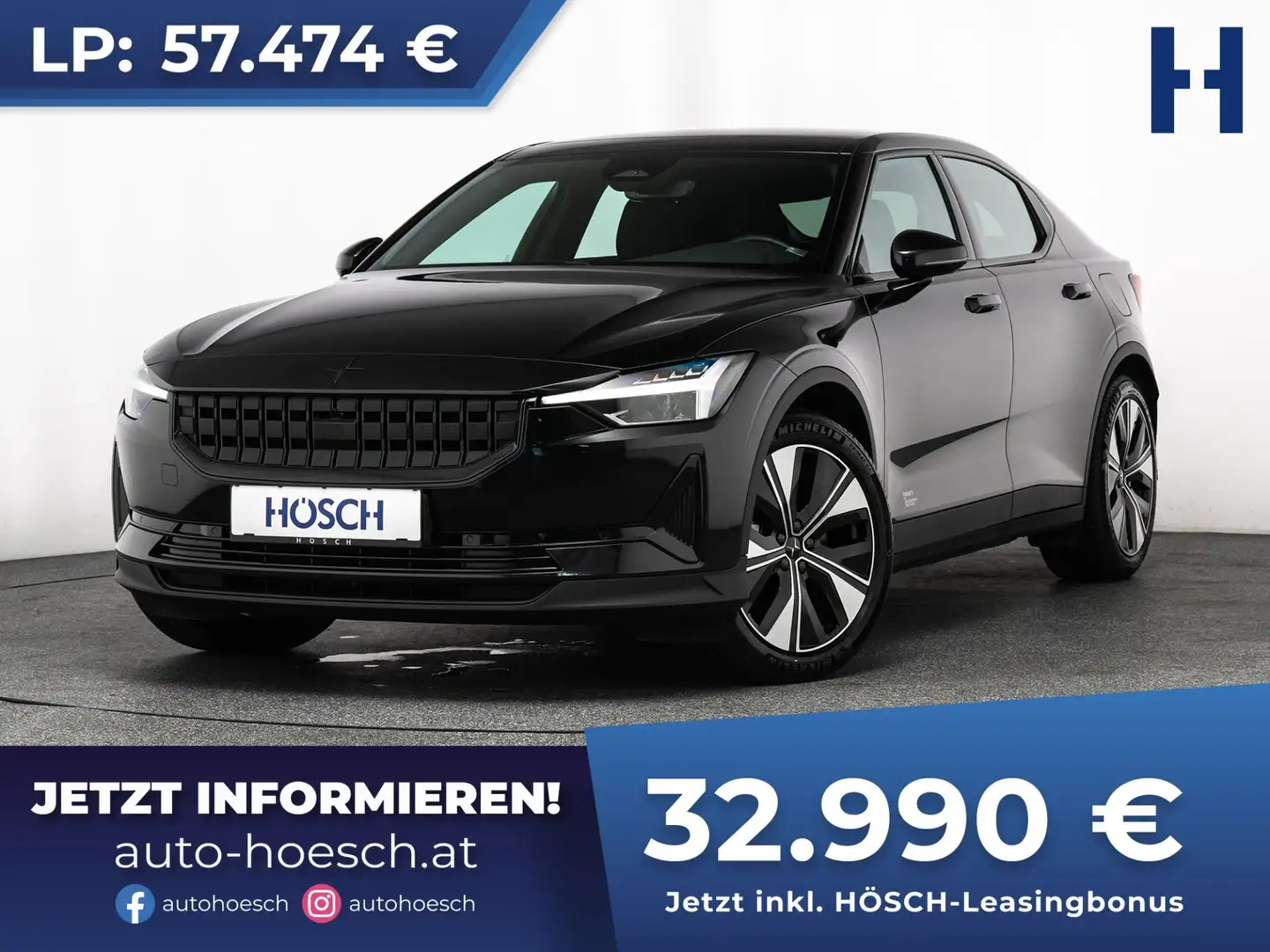 Polestar 2 Long Range SM PLUS PANO H&K WÄRMEPUMPE Negru - 1