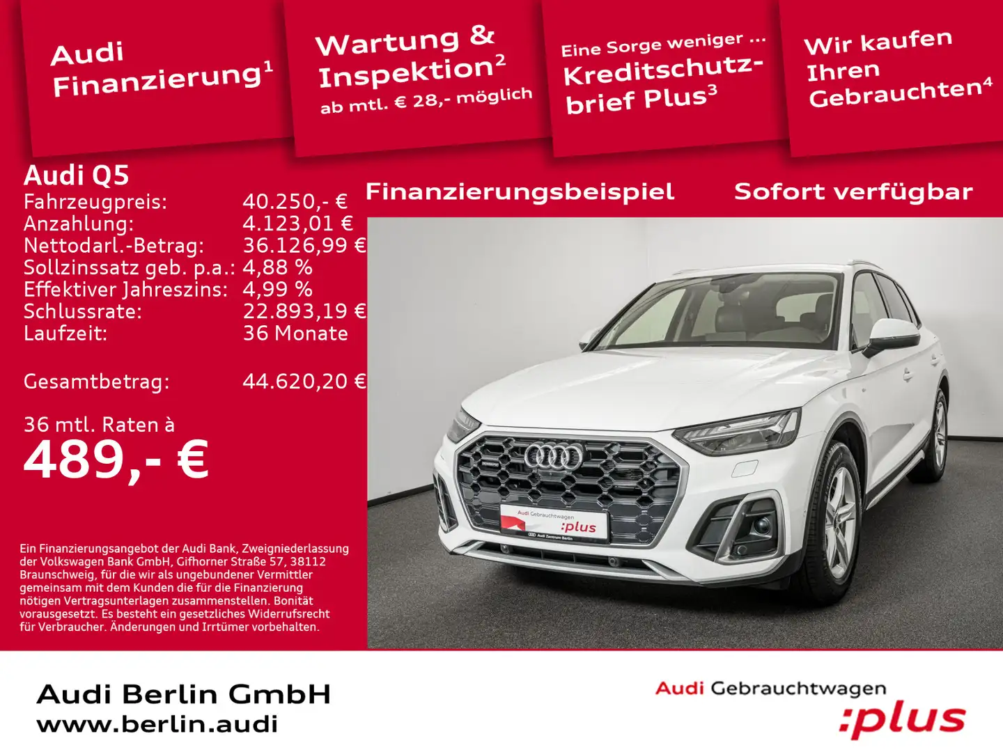 Audi Q5 S line 55 TFSI e quattro S tronic Weiß - 1