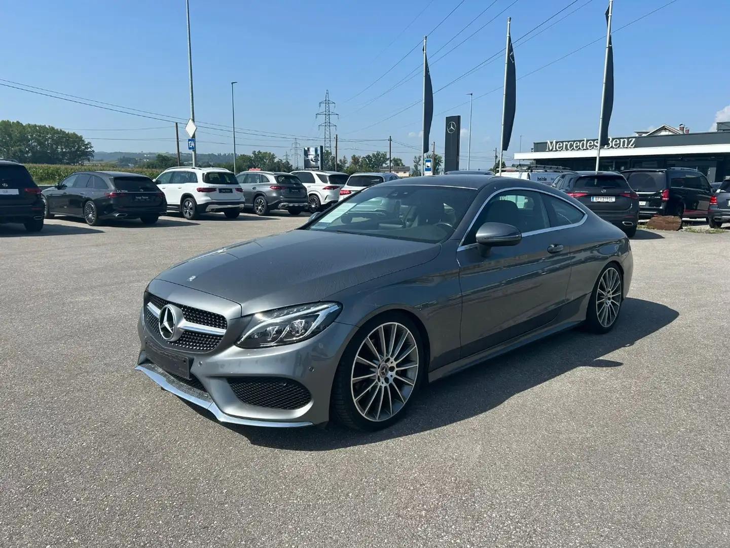 Mercedes-Benz C 220 d Coupé PTS Shz Ambi AIR Mbeam Klima AMG Grau - 1