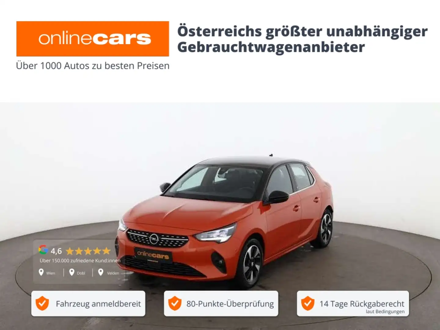 Opel Corsa F e Elegance 50kWh Aut LED RADAR R-CAM TEMP Orange - 1