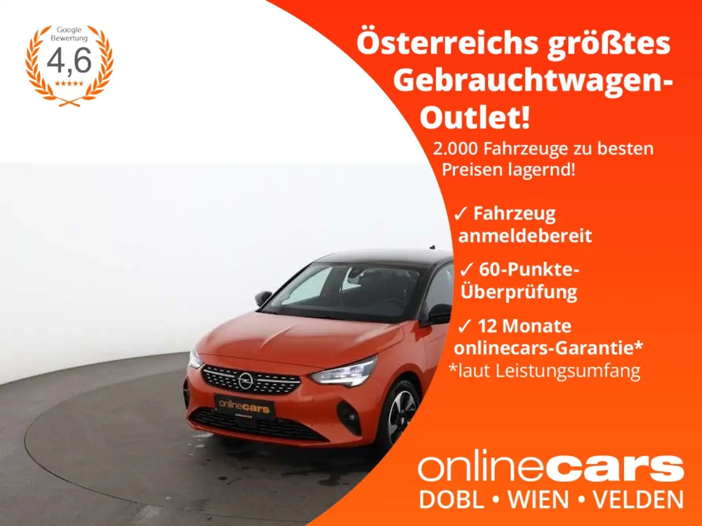 Opel Corsa F e Elegance 50kWh Aut LED RADAR R-CAM TEMP Orange - 1
