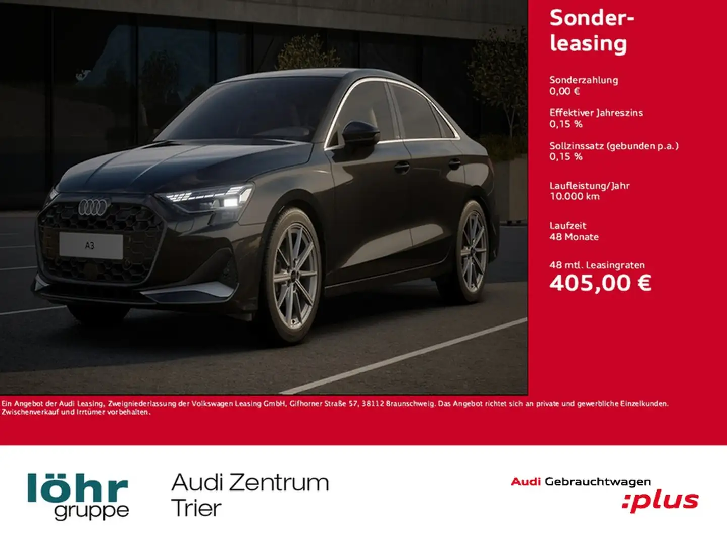 Audi A3 Limousine 35 TDI S line S tronic Schwarz - 1