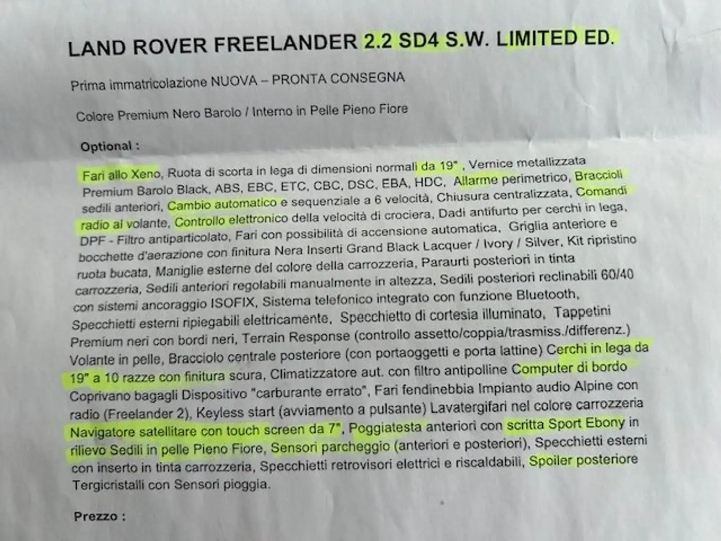 Land Rover Freelander Freelander 2.2 sd4 HSE 190cv auto Nero - 2