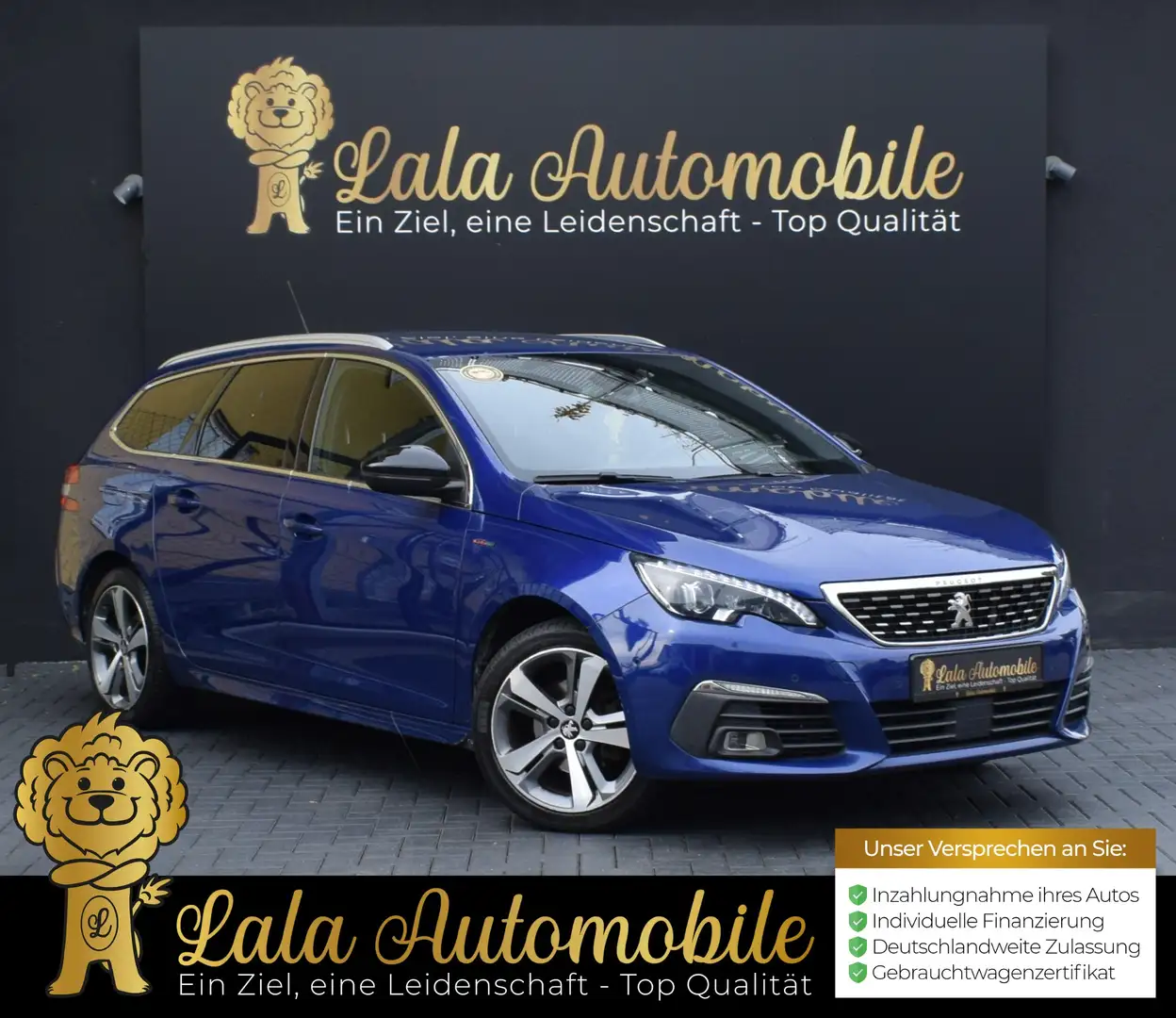 Peugeot 308 Allure 1.2 e-THP GT-LINE TEMPOMAT KLIMA ALU Blau - 1