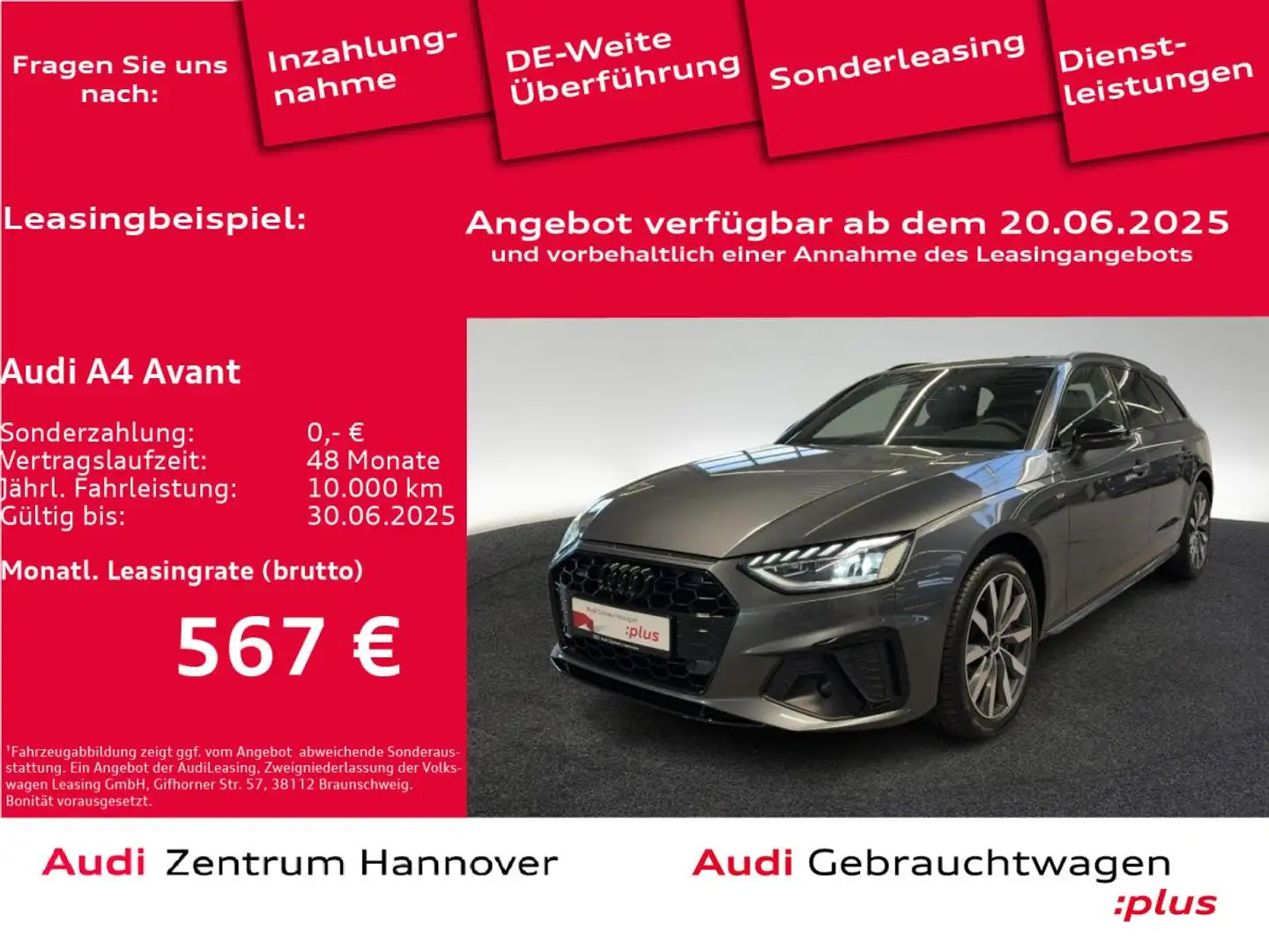 Audi A4 Avant S line 40 TDI quattro Standh. HuD Pano Matri Grau - 1