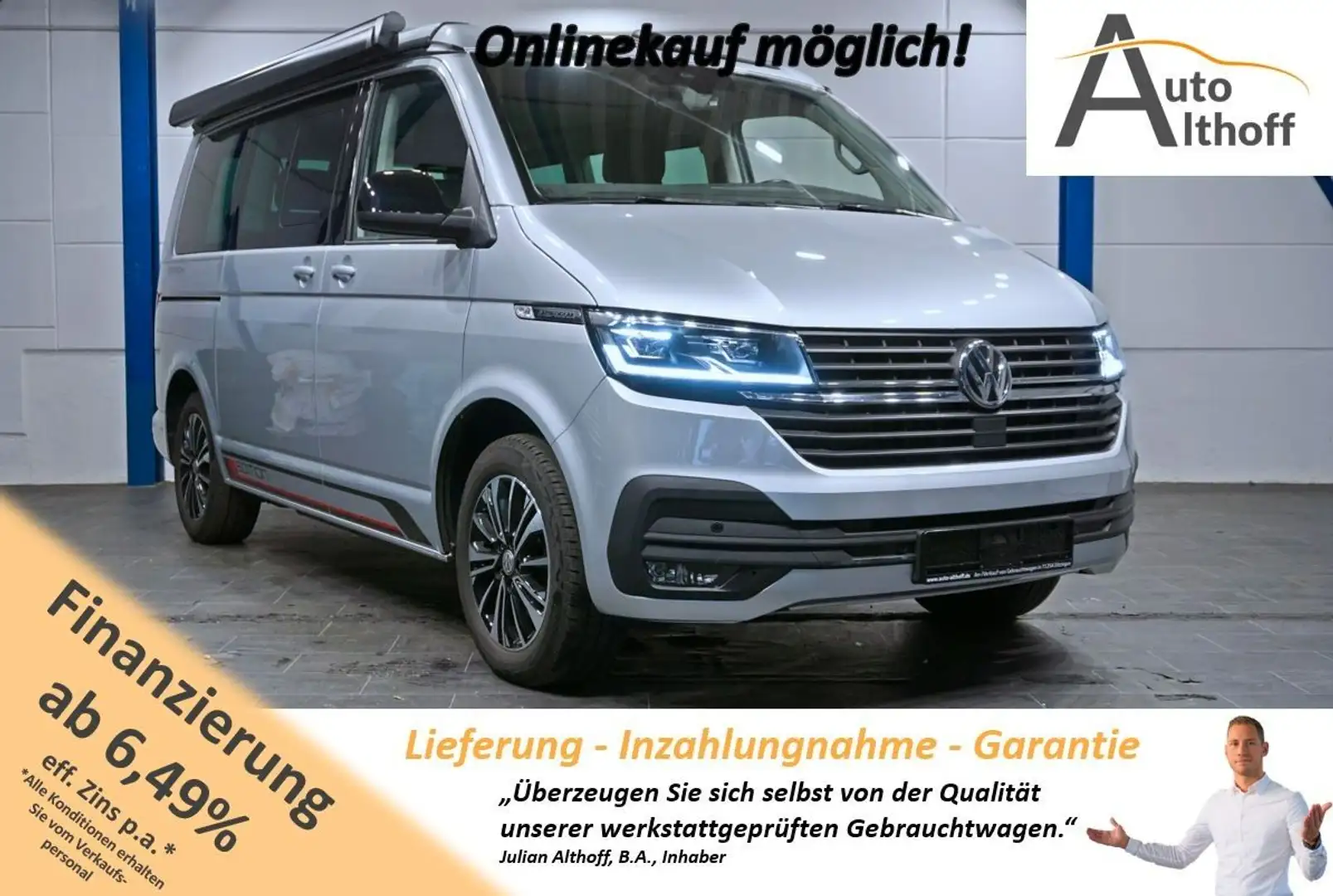 Volkswagen T6 California T6.1 California Beach Camper Edition StdHzg AHK Argent - 1
