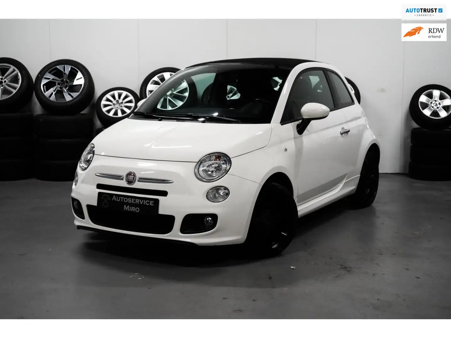 Fiat 500C 0.9 TwinAir Lounge Airco l LMV l Half Leder Blanc - 1