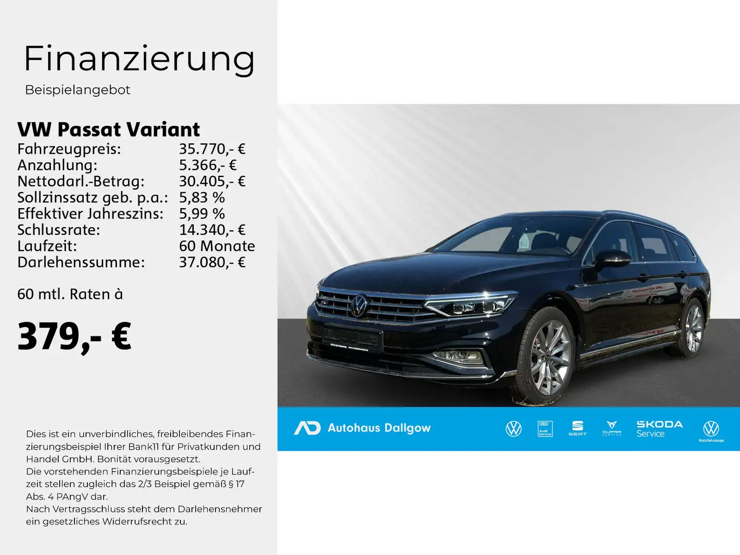 Volkswagen Passat Variant Elegance 1.5 TSI DSG LED+ACC+PDC+ Schwarz - 2
