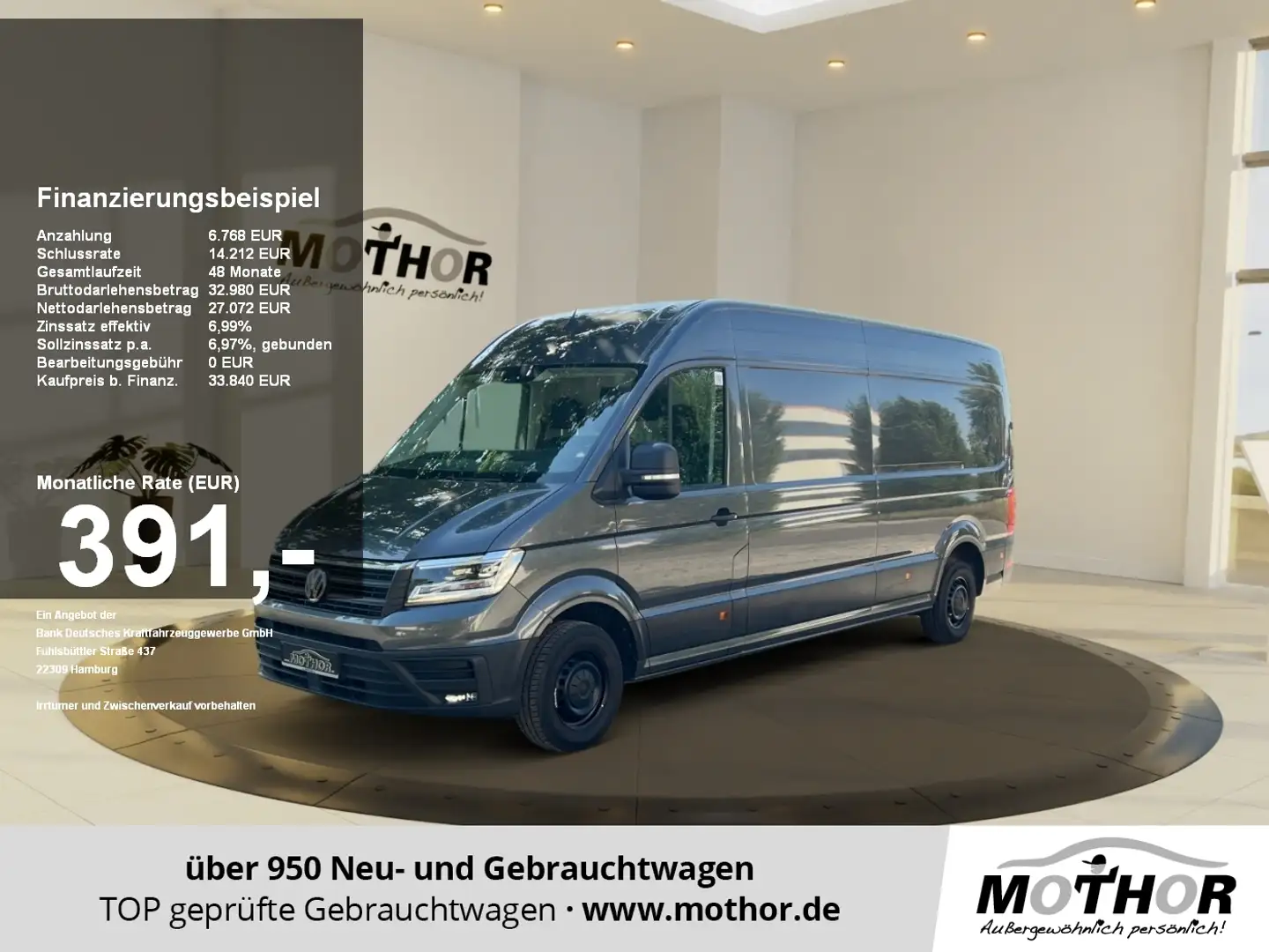 Volkswagen Crafter Kasten 35 TDI lang Hochdach AHK Grau - 1