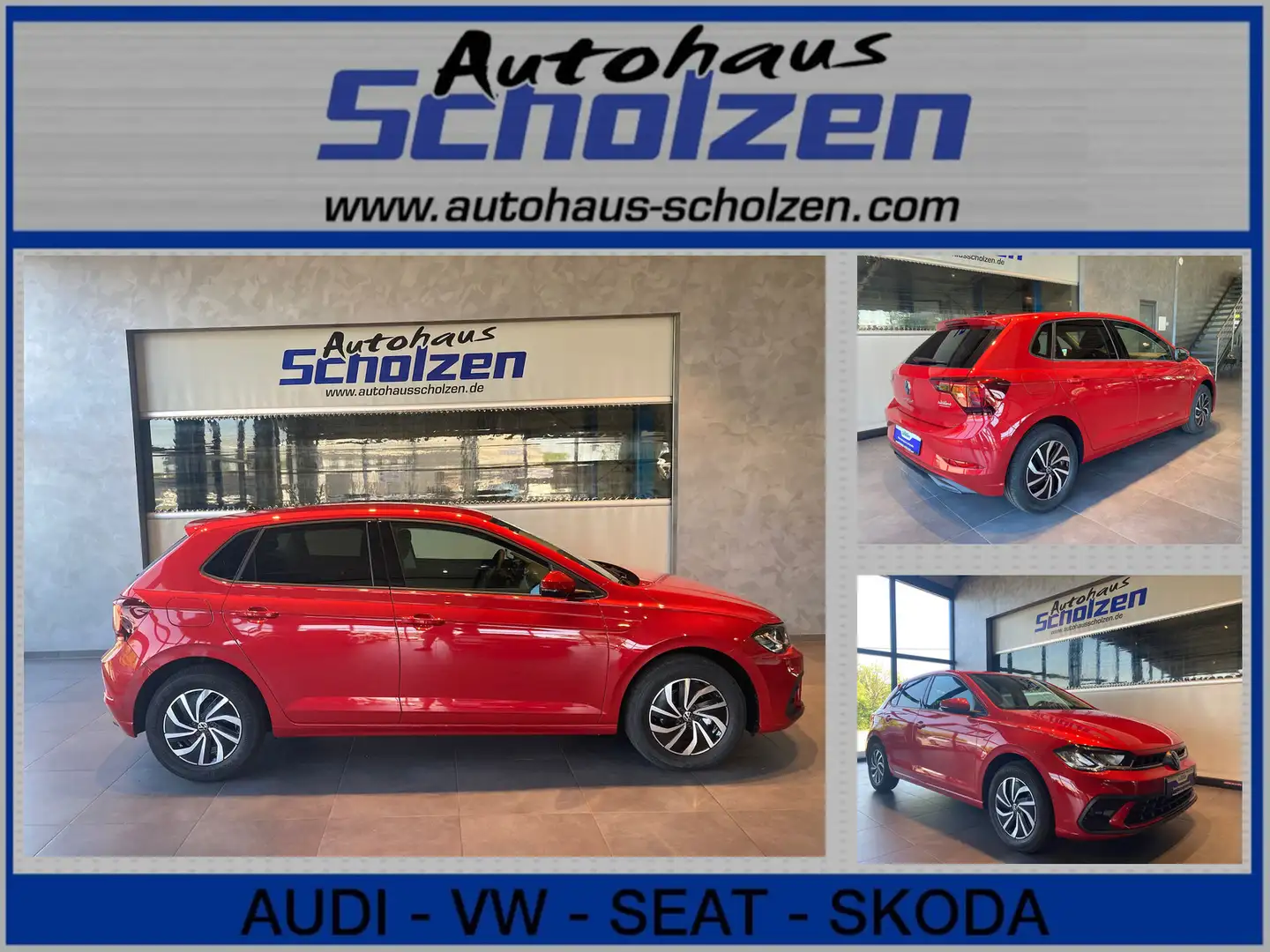 Volkswagen Polo Life TSI App LED Shzg Alu Kamera NEU Rosso - 1