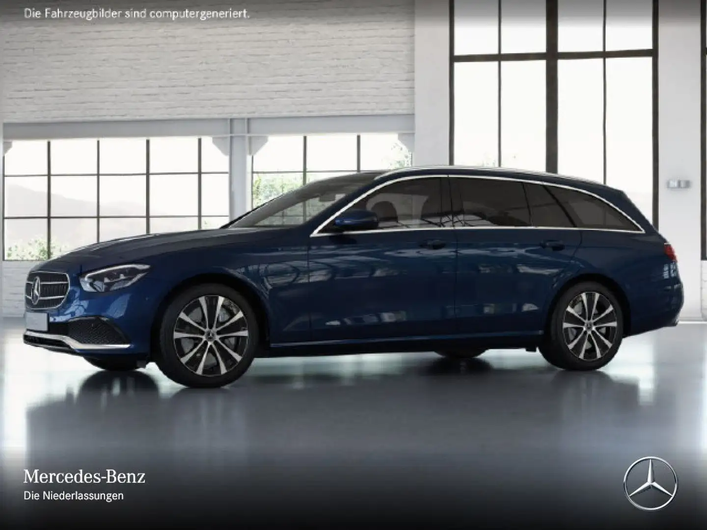 Mercedes-Benz E 300 de T 4M AVANTG+PANO+AHK+LED+FAHRASS+KAMERA Blau - 2