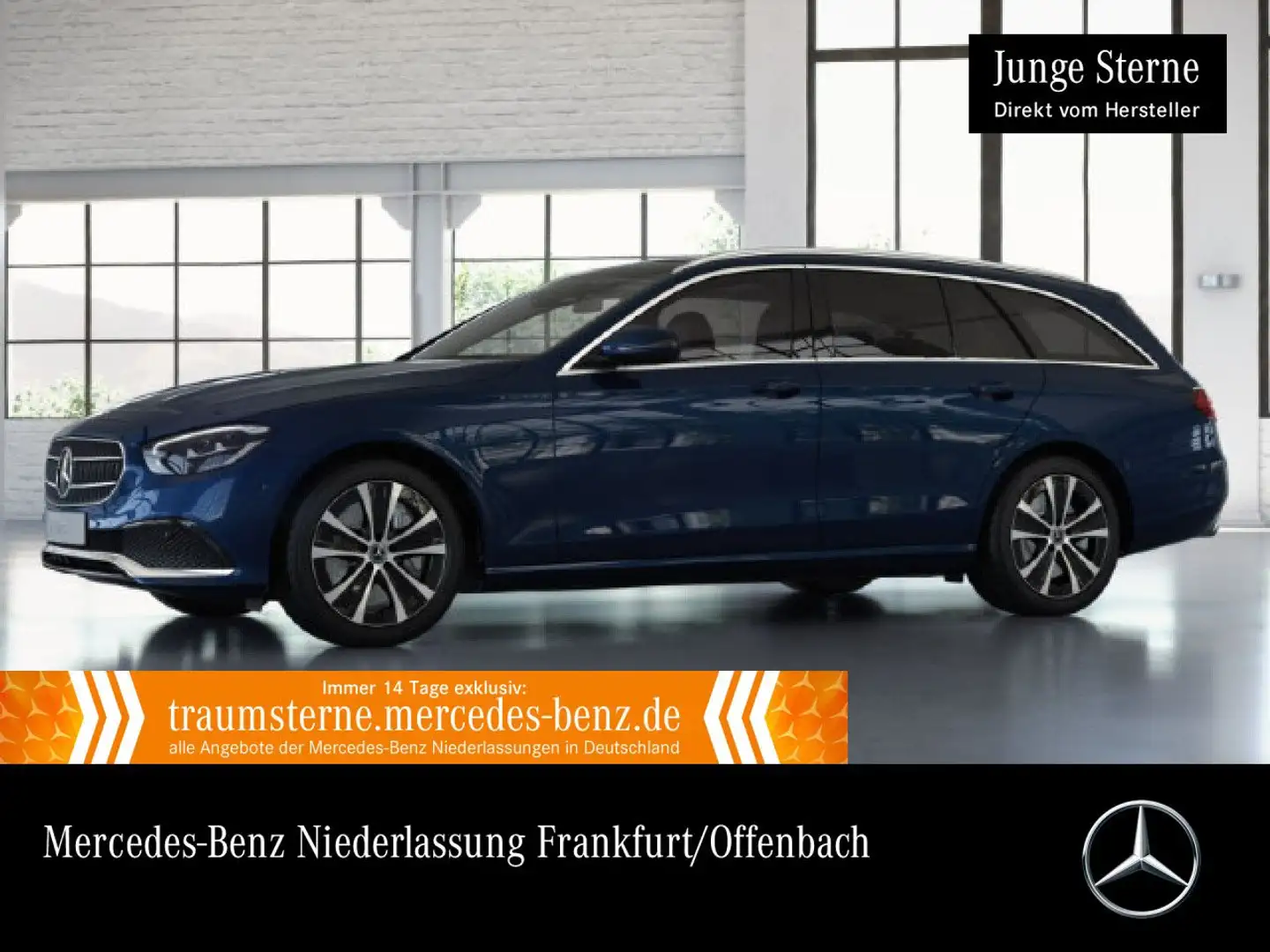 Mercedes-Benz E 300 de T 4M AVANTG+PANO+AHK+LED+FAHRASS+KAMERA Blau - 1