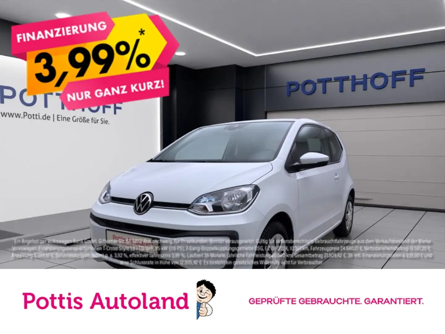 Volkswagen up! 1.0 MPI KLIMA DAB BLUETOOTH eFENSTER Weiß - 1