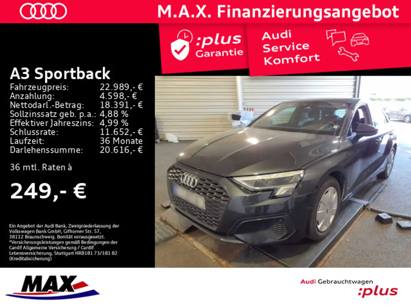 Audi A3 35 TFSI S TRONIC +LED+NAVI+VCP+ALU+ Gris - 1