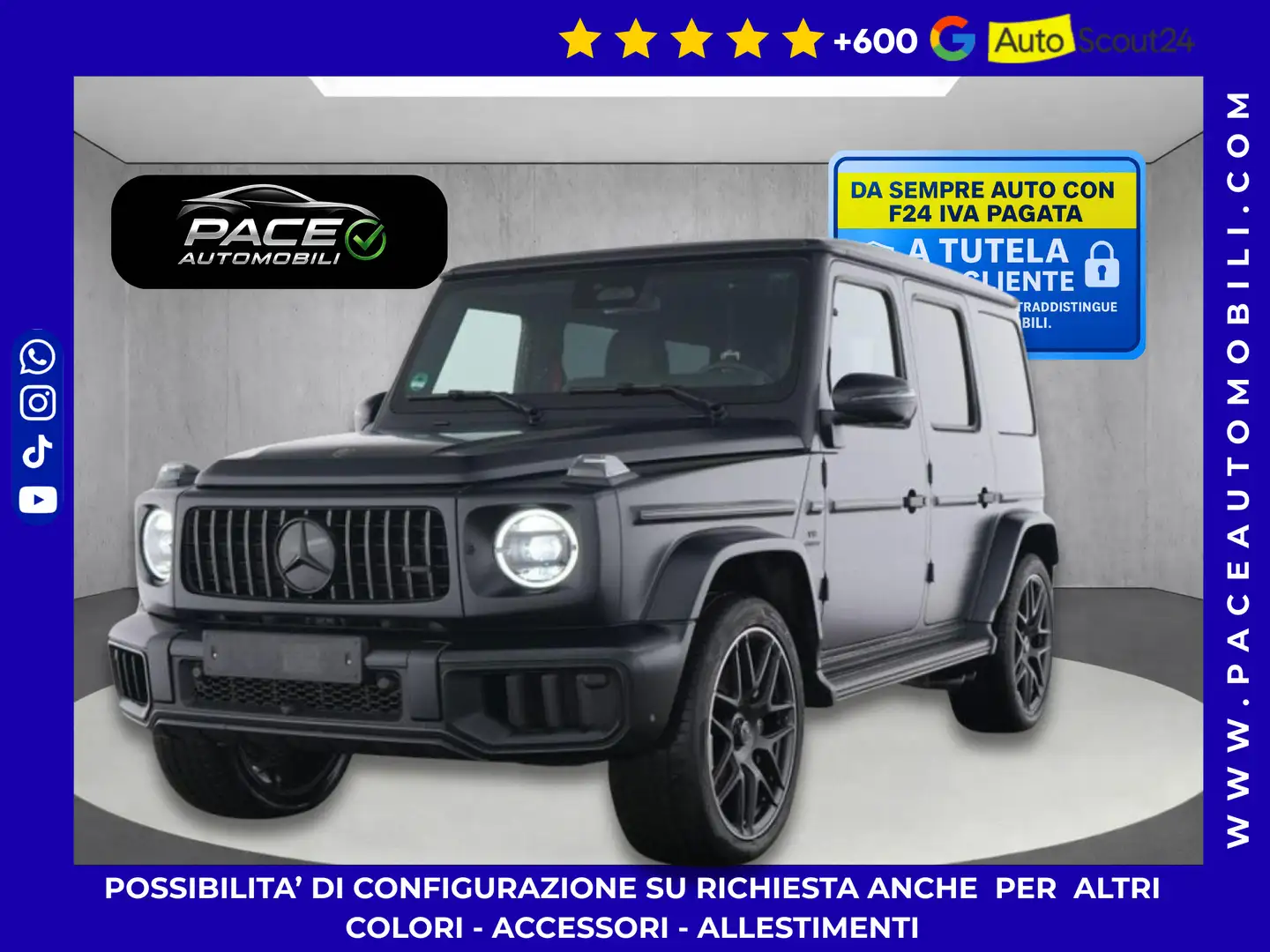 Mercedes-Benz G 63 AMG MY 2026 64 LED NIGHT MAGNO 22" TETTO TEMPOMAT PDC Nero - 1