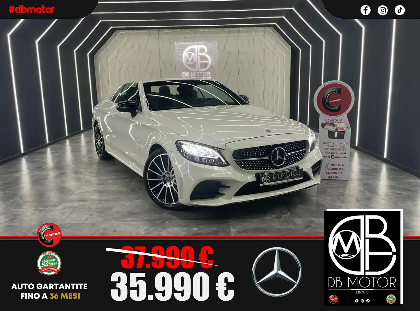 Mercedes-Benz C 220 Coupe d Sport auto Bianco - 1