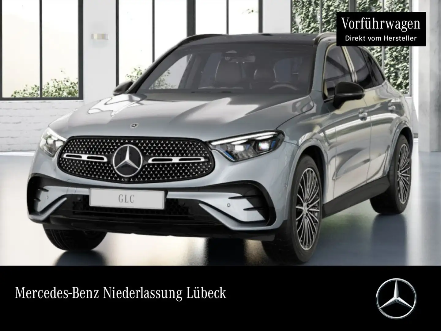 Mercedes-Benz GLC 200 4M AMG+NIGHT+PANO+360+AHK+TOTW+KEYLESS+9G Plateado - 1